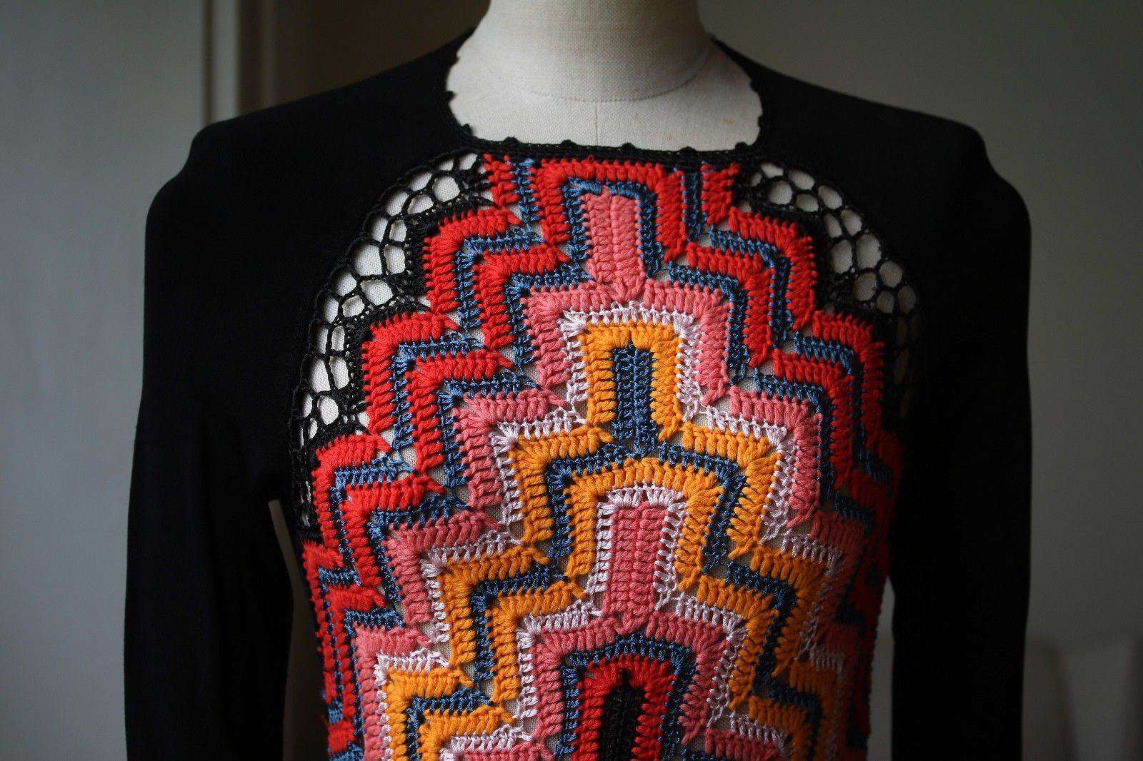 ADAM SELMAN LONG-SLEEVE CROCHET BODYSUIT US 0 UK 4 - Image 4