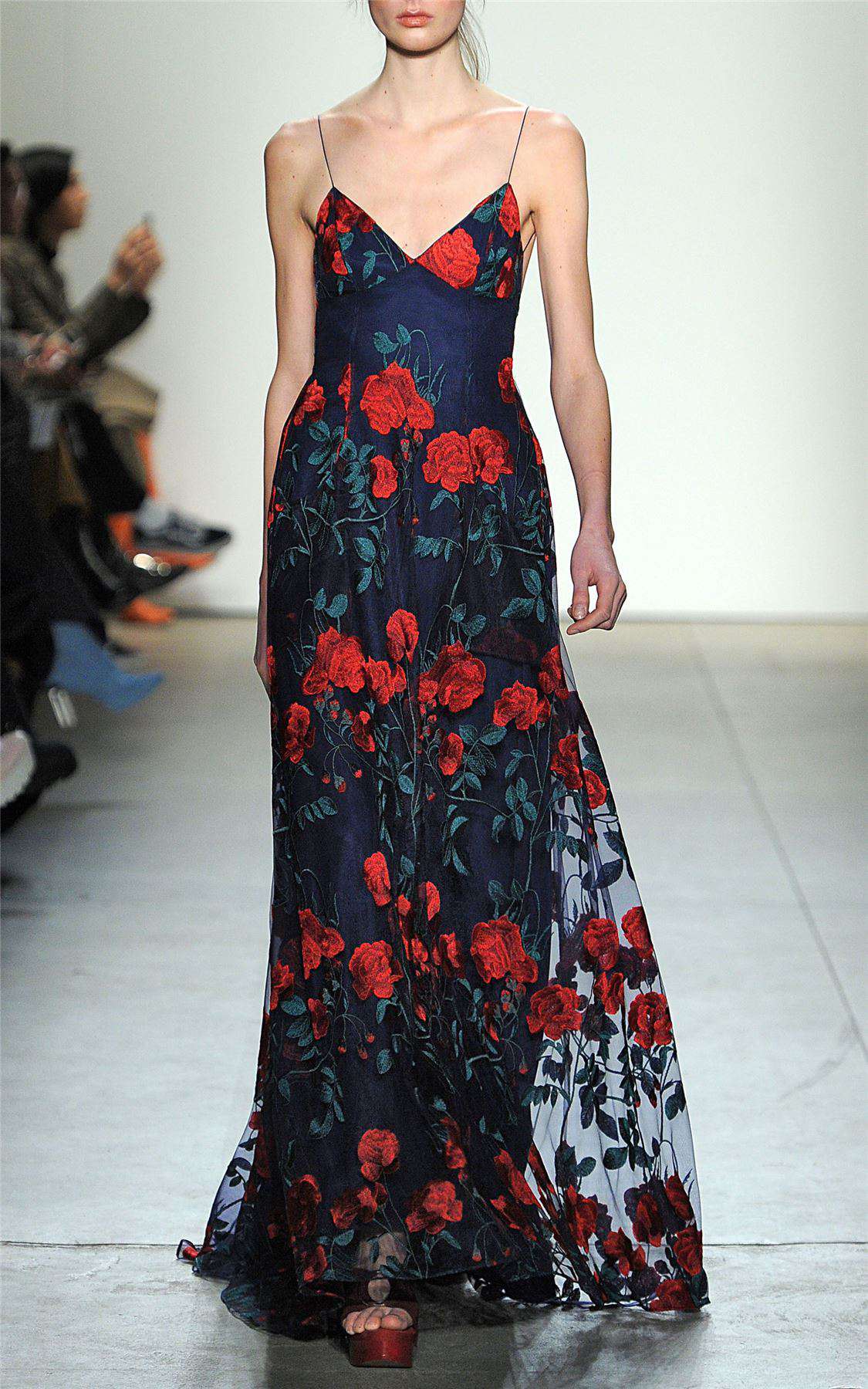 ADAM SELMAN ROSE EMBROIDERED TULLE GOWN US 8 UK 12 - Image 10