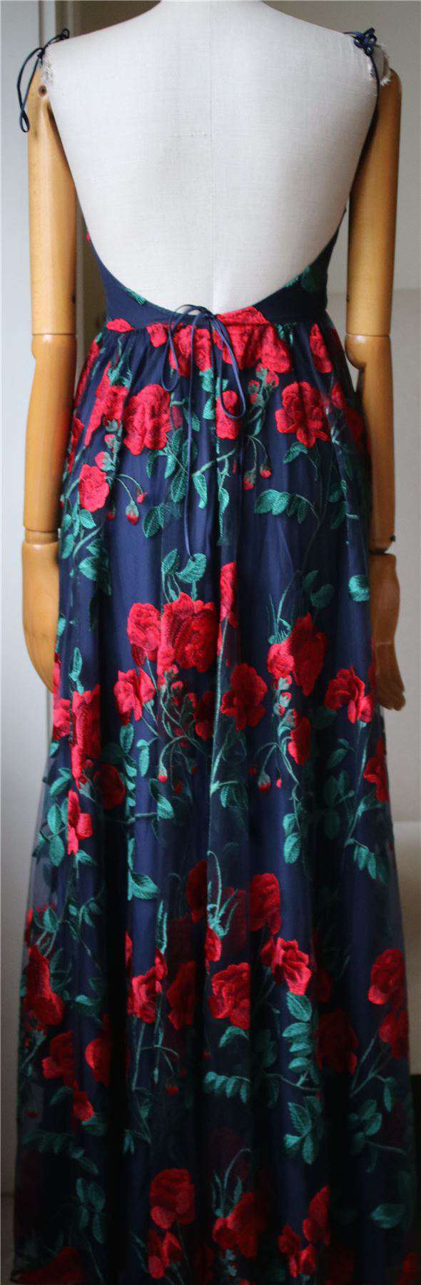 ADAM SELMAN ROSE EMBROIDERED TULLE GOWN US 8 UK 12 - Image 6