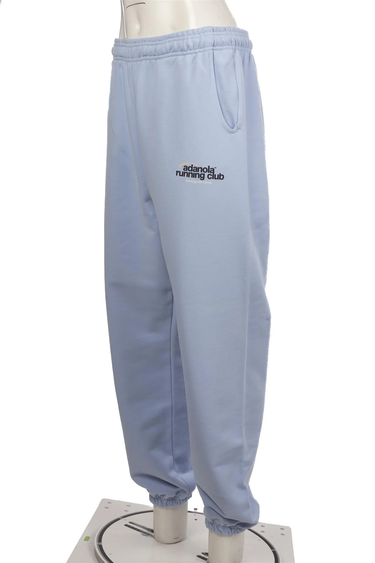 ADANOLA BLUE COTTON TRACK PANTS SMALL - Image 3