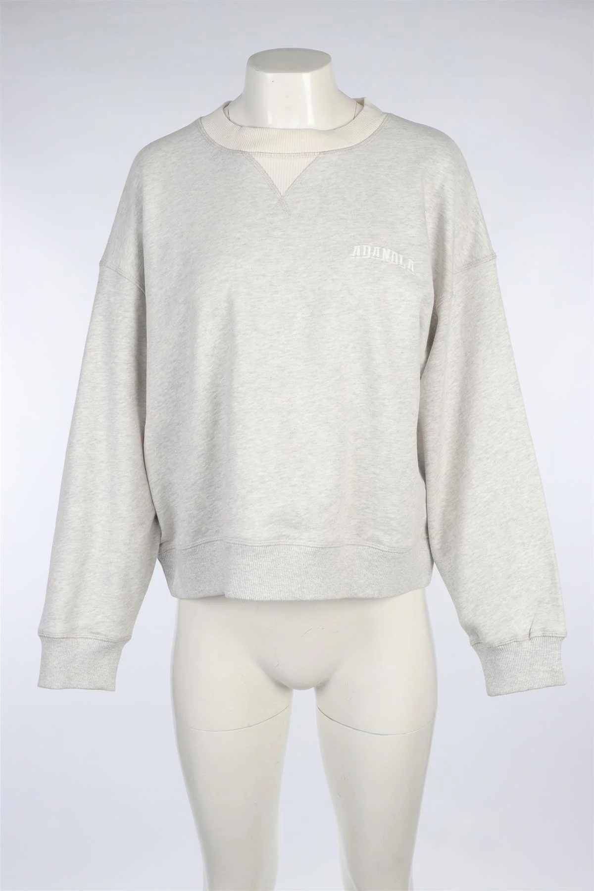 ADANOLA GREY COTTON SWEATSHIRT MEDIUM - Image 2