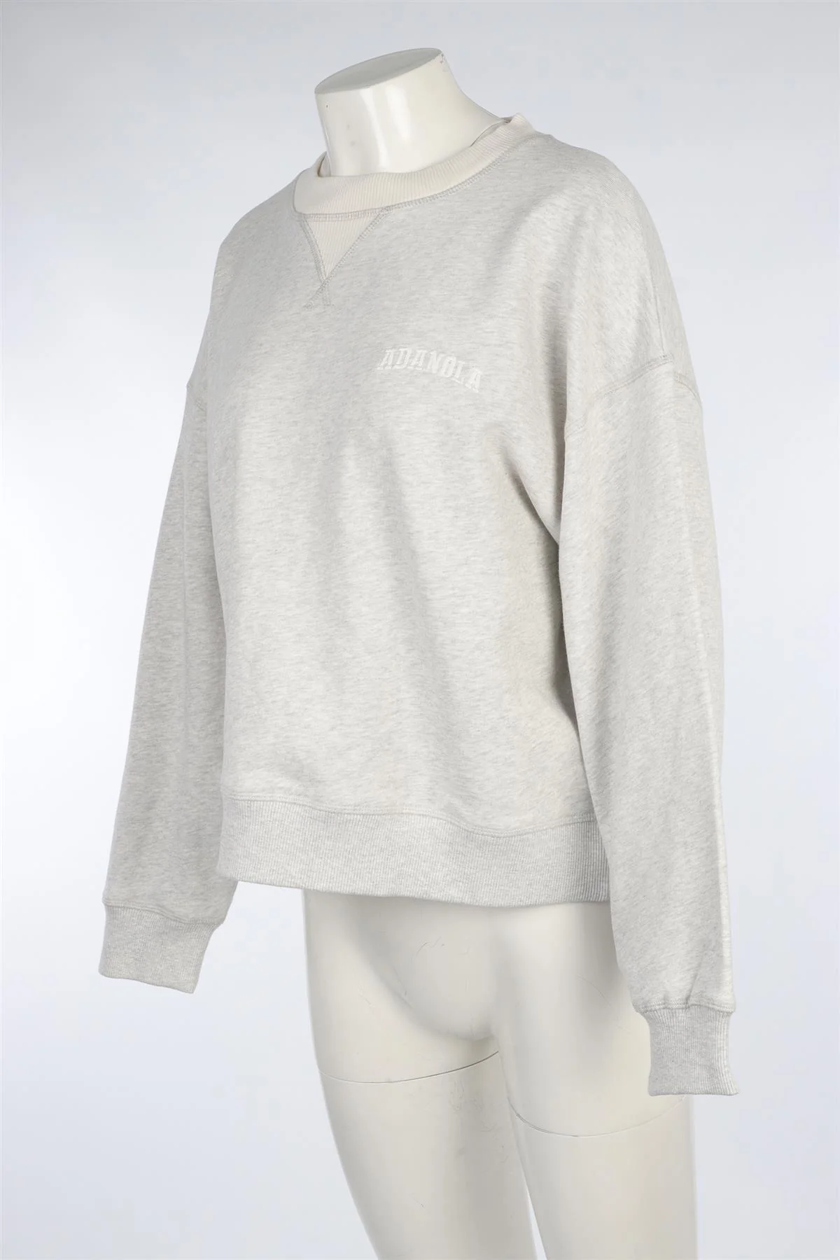 ADANOLA GREY COTTON SWEATSHIRT MEDIUM - Image 3