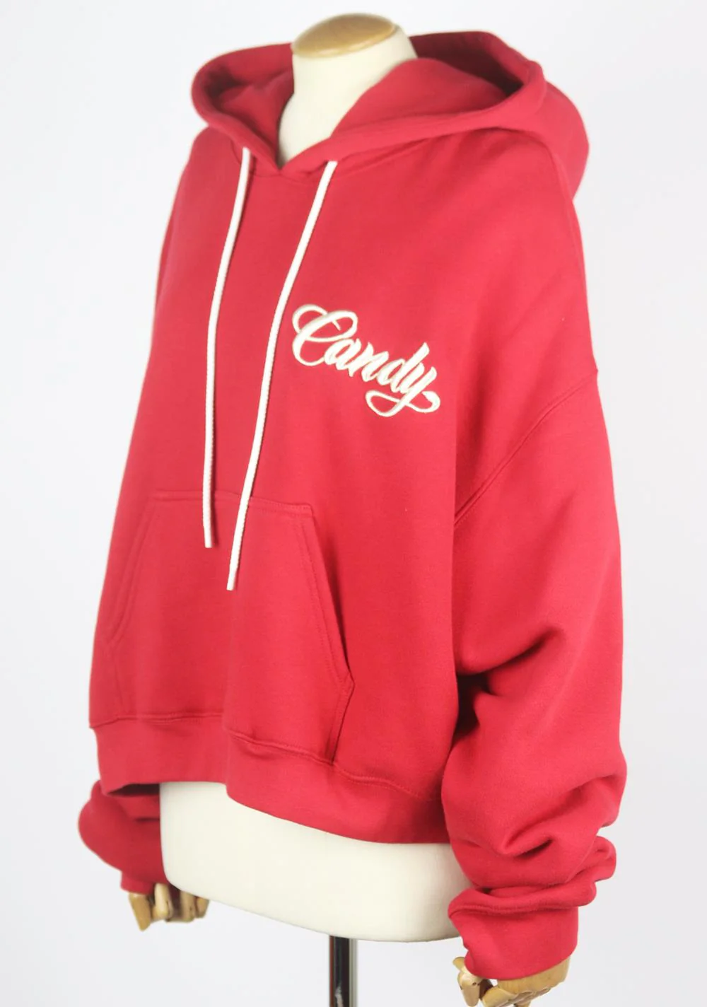 ADAPTATION CROPPED EMBROIDERED COTTON JERSEY HOODIE LARGE - Image 3