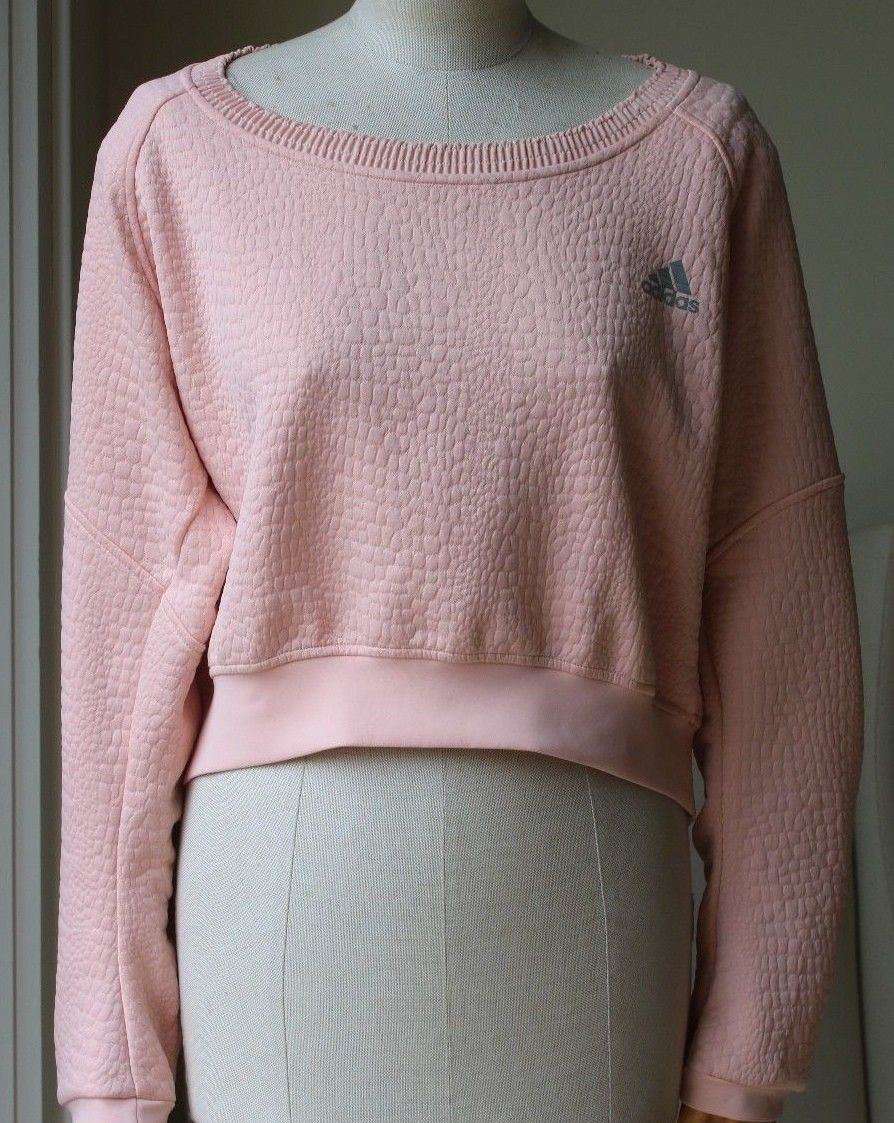 ADIDAS AKTIV COZY CROPPED SWEATER LARGE - Image 3