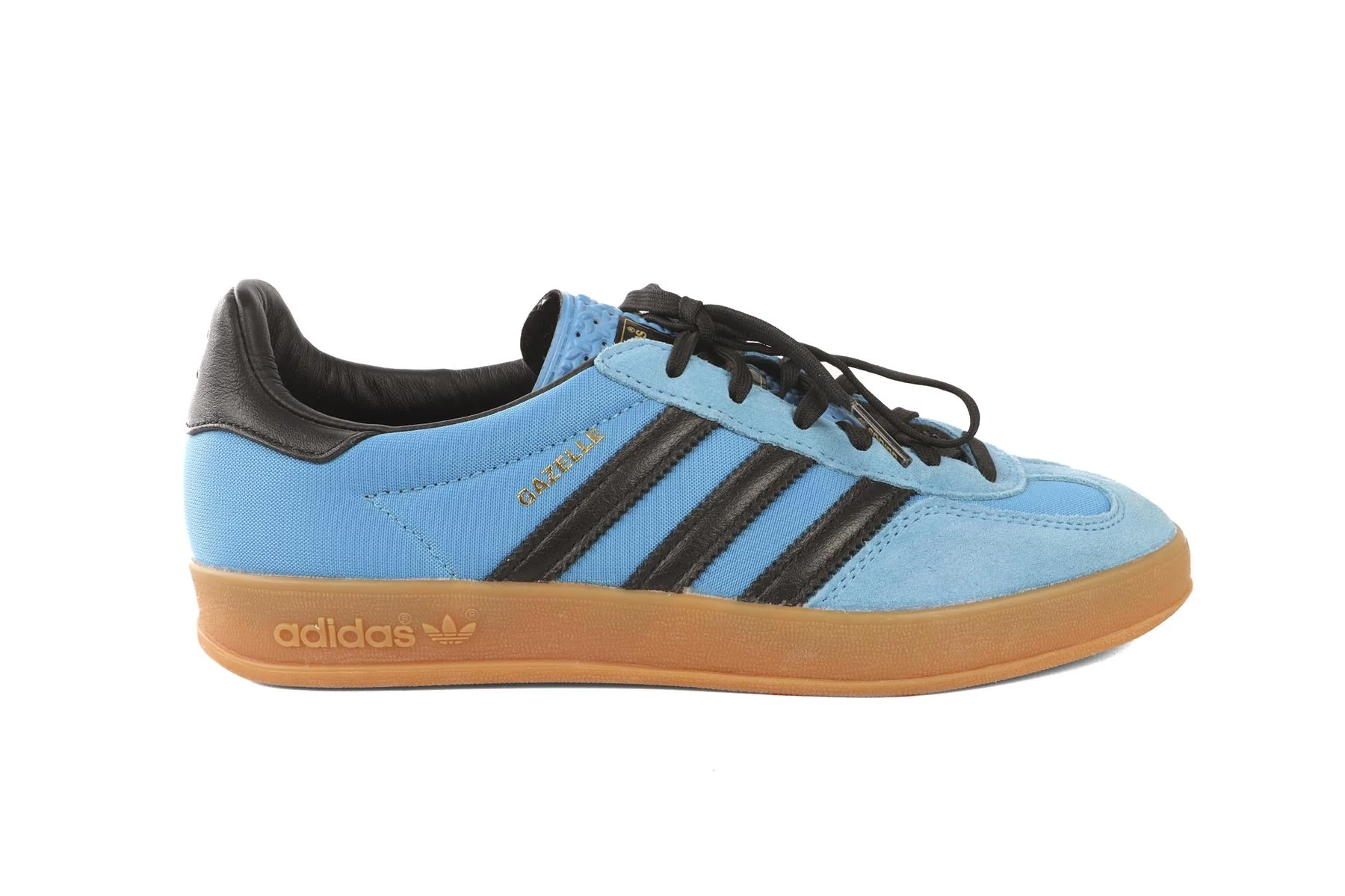 ADIDAS BLUE GAZELLE BRIGHT BLUE BLACK GUM SNEAKERS EU 38 2/3 UK 5.5 US 7 - Image 2