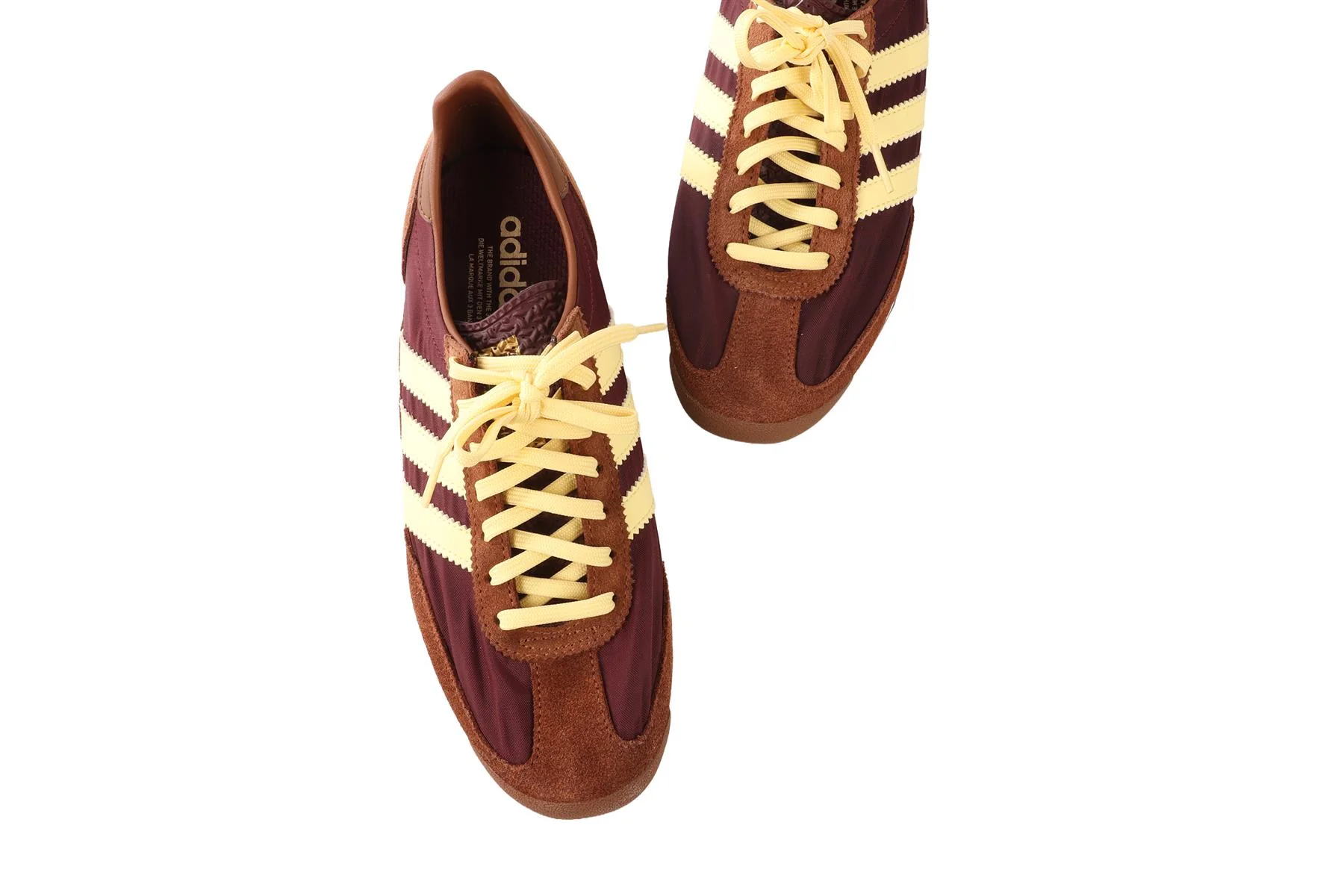 ADIDAS BURGUNDY SL 72 MAROON ALMOST YELLOW SNEAKERS EU 39 UK 6 US 9 - Image 4