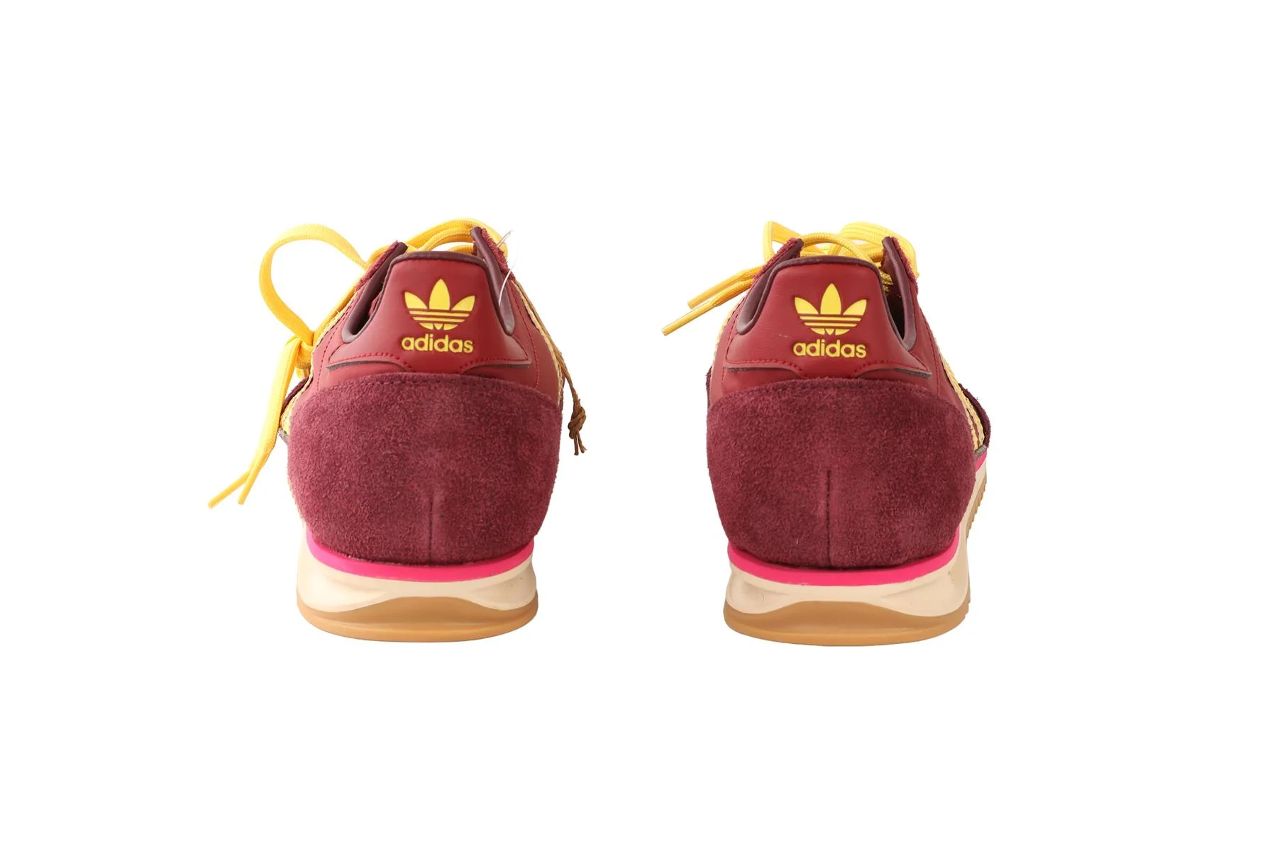 ADIDAS BURGUNDY SL 72 NOBLE MAROON SPRING YELLOW SNEAKERS EU 40 UK 6.5 US 8 - Image 5