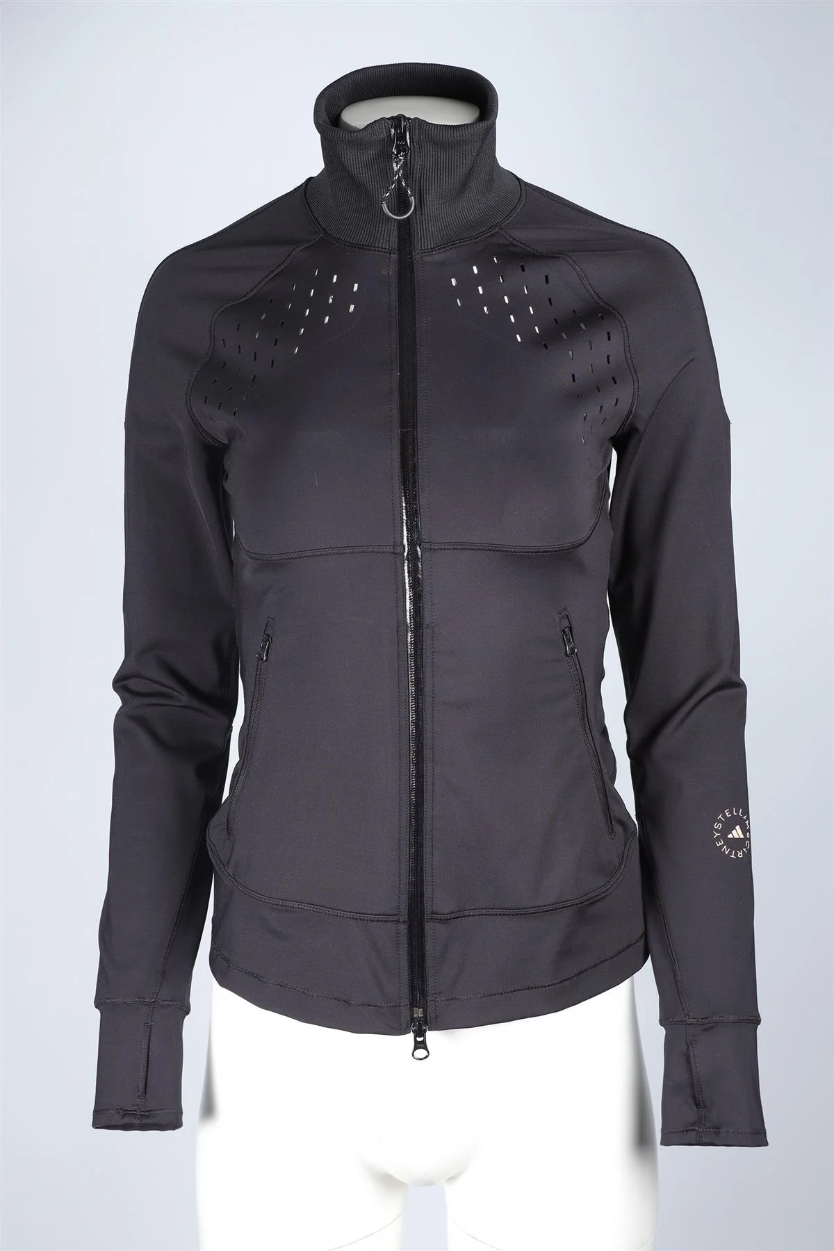 ADIDAS BY STELLA MCCARTNEY BLACK JERSEY JACKET SMALL - Image 2