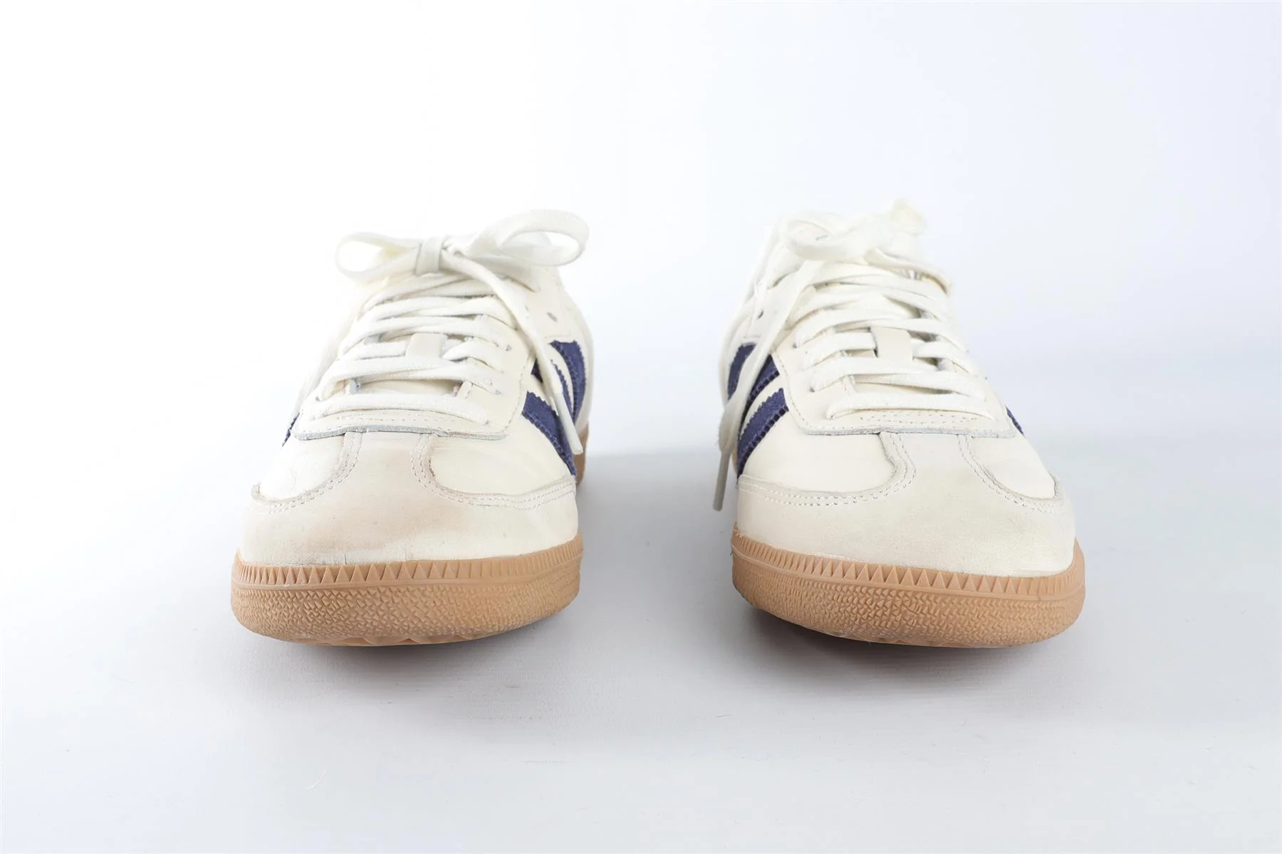ADIDAS CREAM MEN'S SAMBA OFF WHITE DARK BLUE CLEAR SKY SNEAKERS EU 42 UK 8 US 9.5 - Image 3
