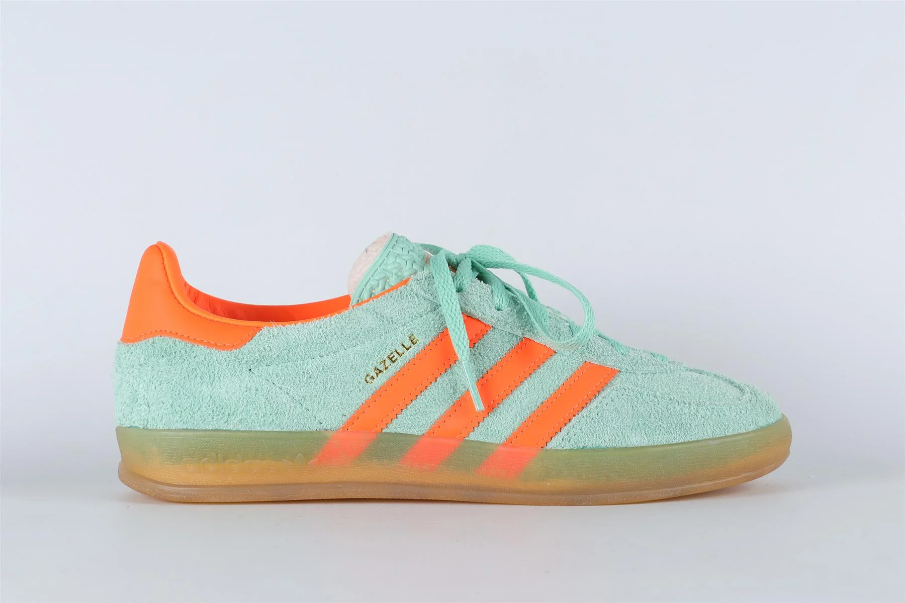 ADIDAS GREEN GAZELLE PULSE MINT SOLAR ORANGE SNEAKERS EU 38 2/3 UK 5.5 US 7 - Image 2