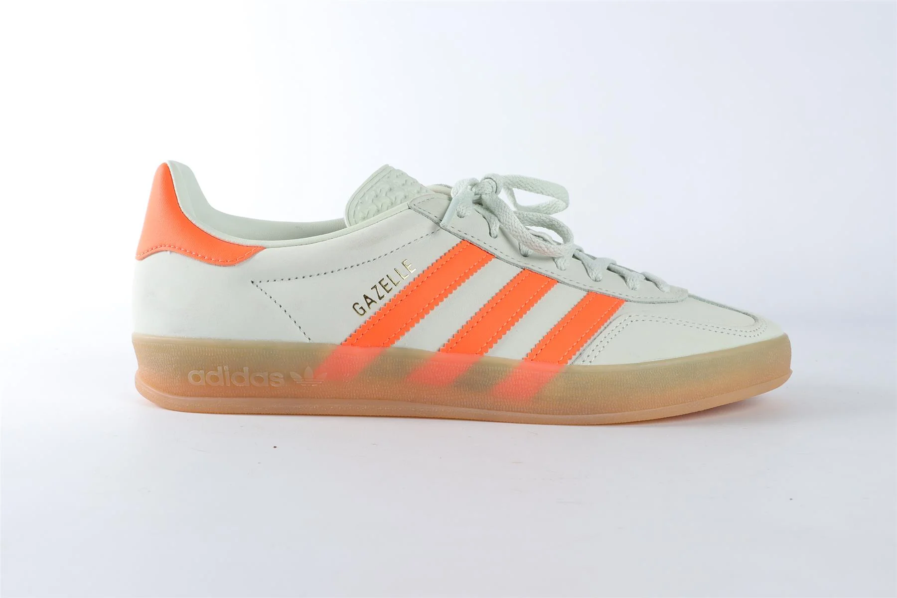 ADIDAS GREEN MEN'S GAZELLE LINEN GREEN SOLAR ORANGE SNEAKERS EU 42 UK 8 US 9.5 - Image 2