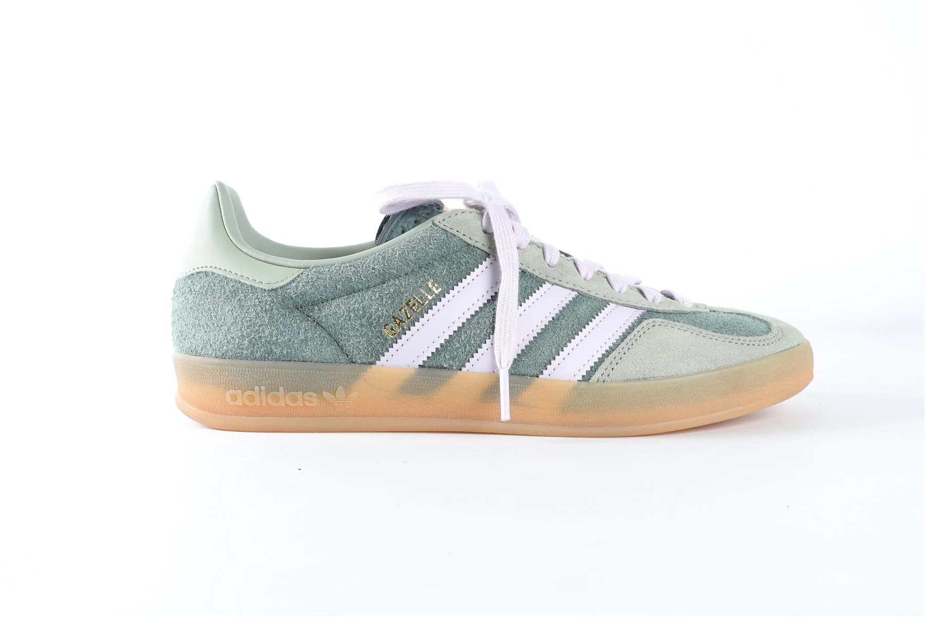 ADIDAS GREEN MEN'S GAZELLE MINERAL GREEN SILVER SNEAKERS EU 42 UK 8 US 8.5 - Image 2