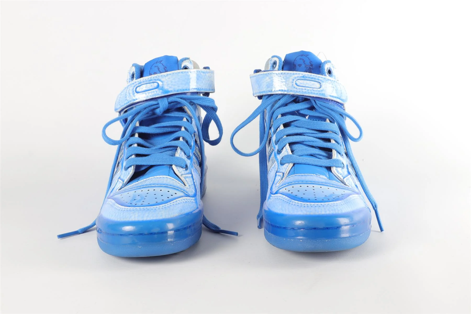 ADIDAS + JEREMY SCOTT FORUM DIPPED BLUE SNEAKERS EU 37 ⅓, UK 4.5, US 5 - Image 3