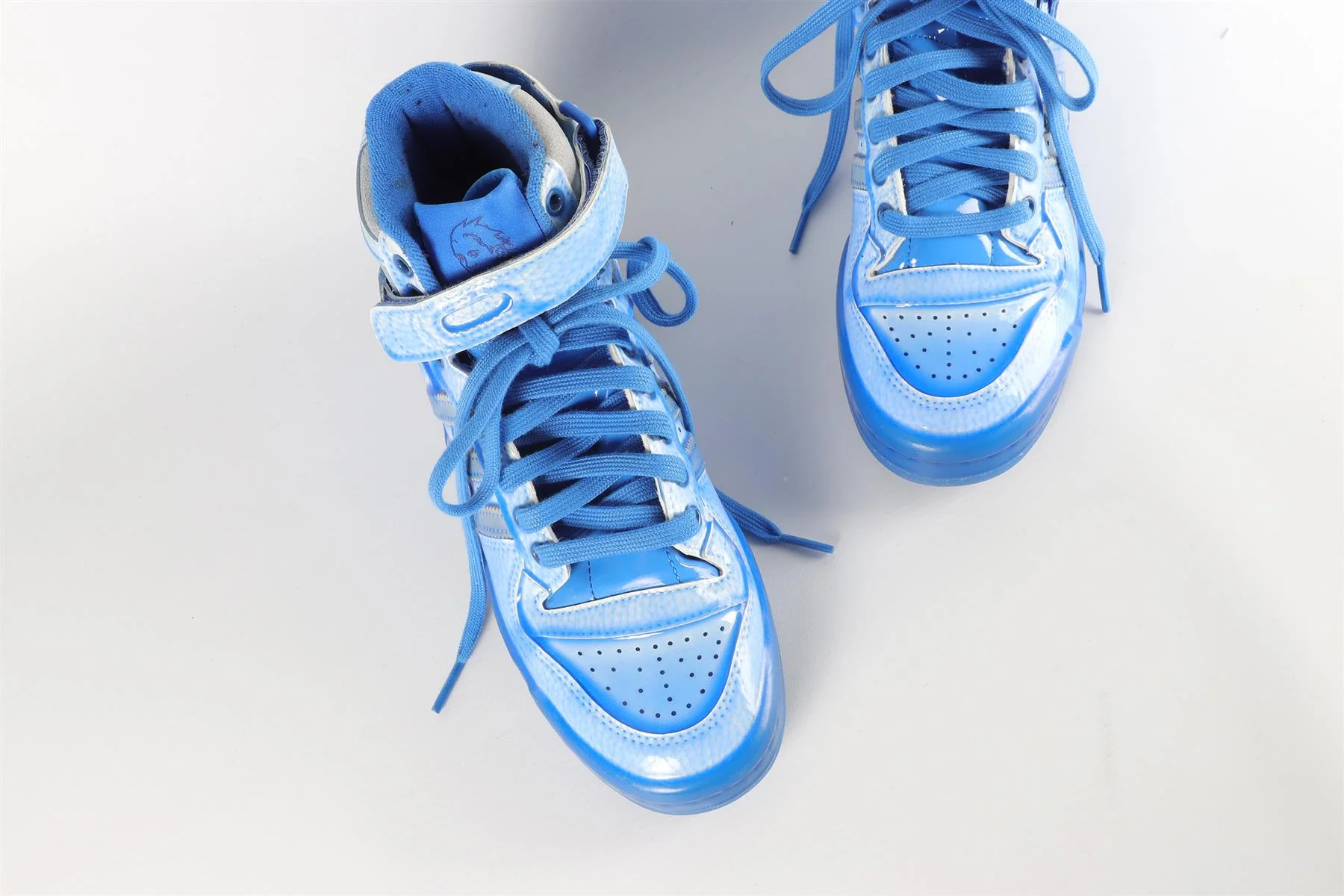 ADIDAS + JEREMY SCOTT FORUM DIPPED BLUE SNEAKERS EU 37 ⅓, UK 4.5, US 5 - Image 4