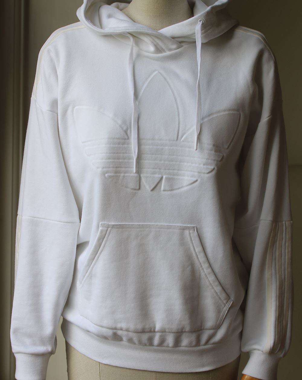 ADIDAS ORIGINALS FLOCK COTTON HOODIE UK 10 - Image 3