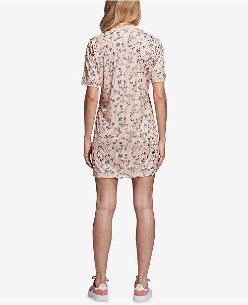ADIDAS ORIGINALS FLORAL PRINT T-SHIRT DRESS UK 6 - Image 2