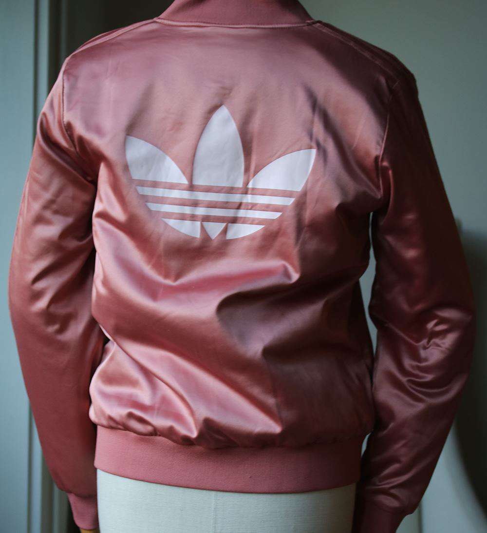 ADIDAS ORIGINALS LOGO BACK BOMBER JACKET UK 10 - Image 5