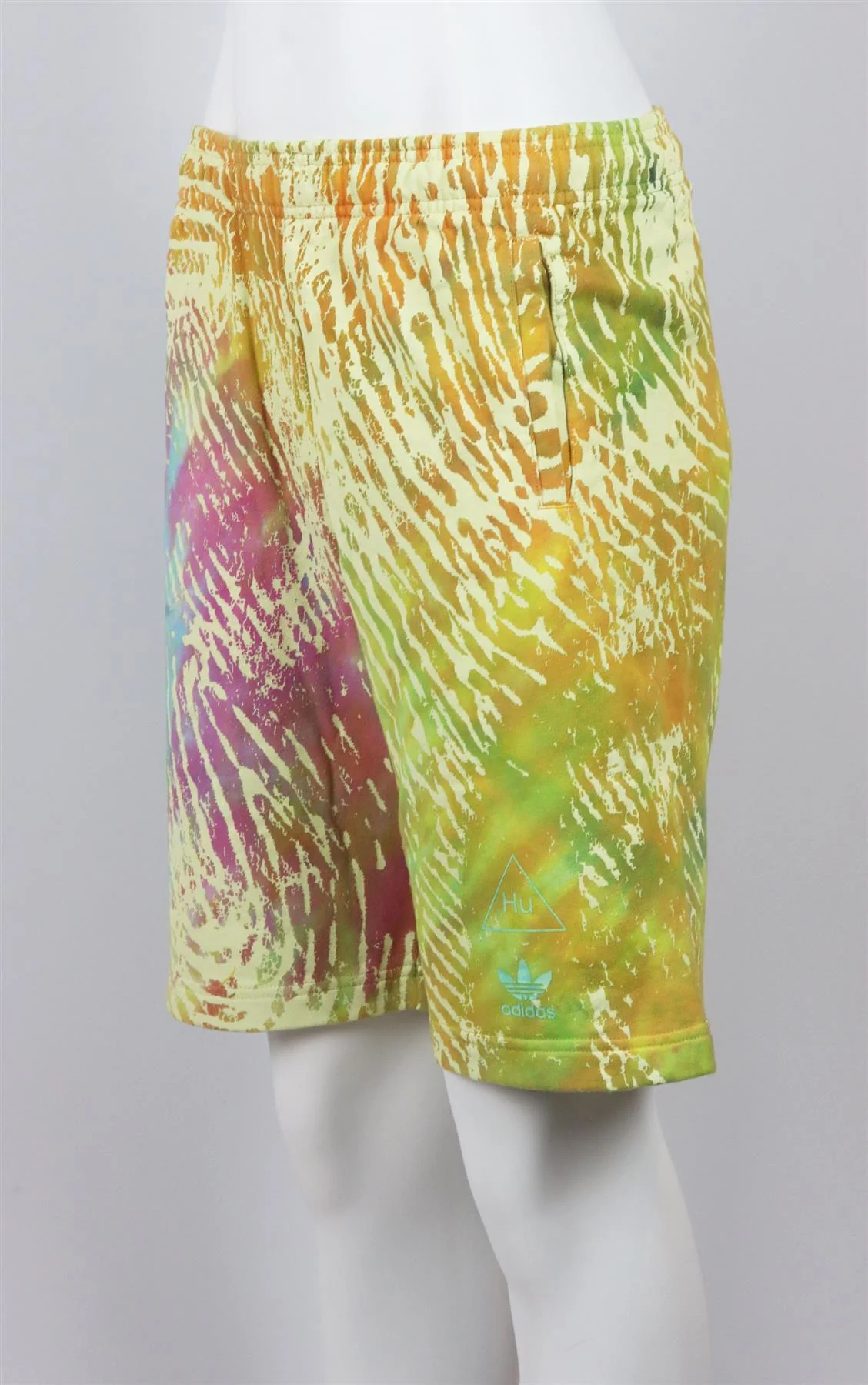 ADIDAS ORIGINALS + PHARRELL WILLIAMS TIE DYED COTTON JERSEY SHORTS 2XSMALL - Image 3