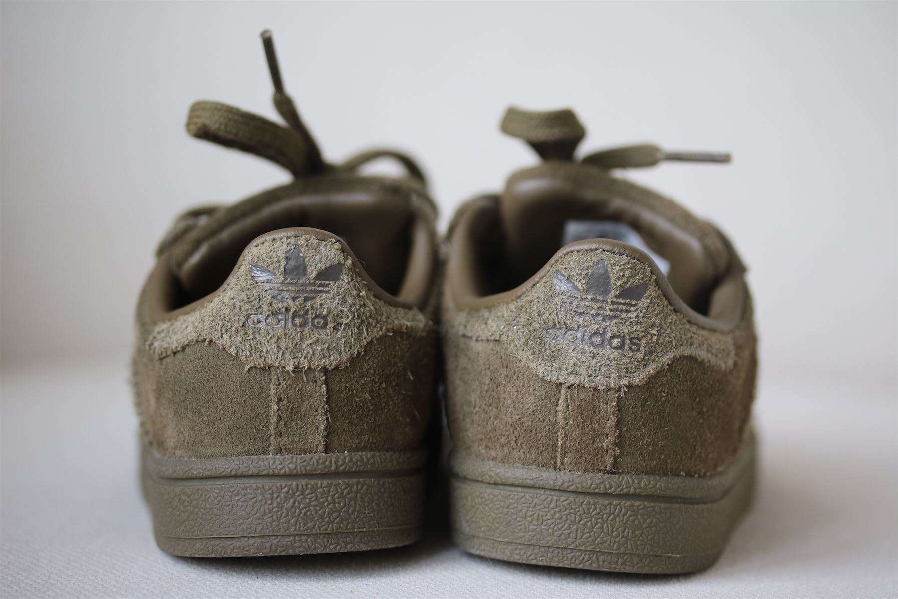 ADIDAS ORIGINALS SUPERSTAR KIDS KHAKI SUEDE TRAINERS EU 23 UK 6 - Image 3
