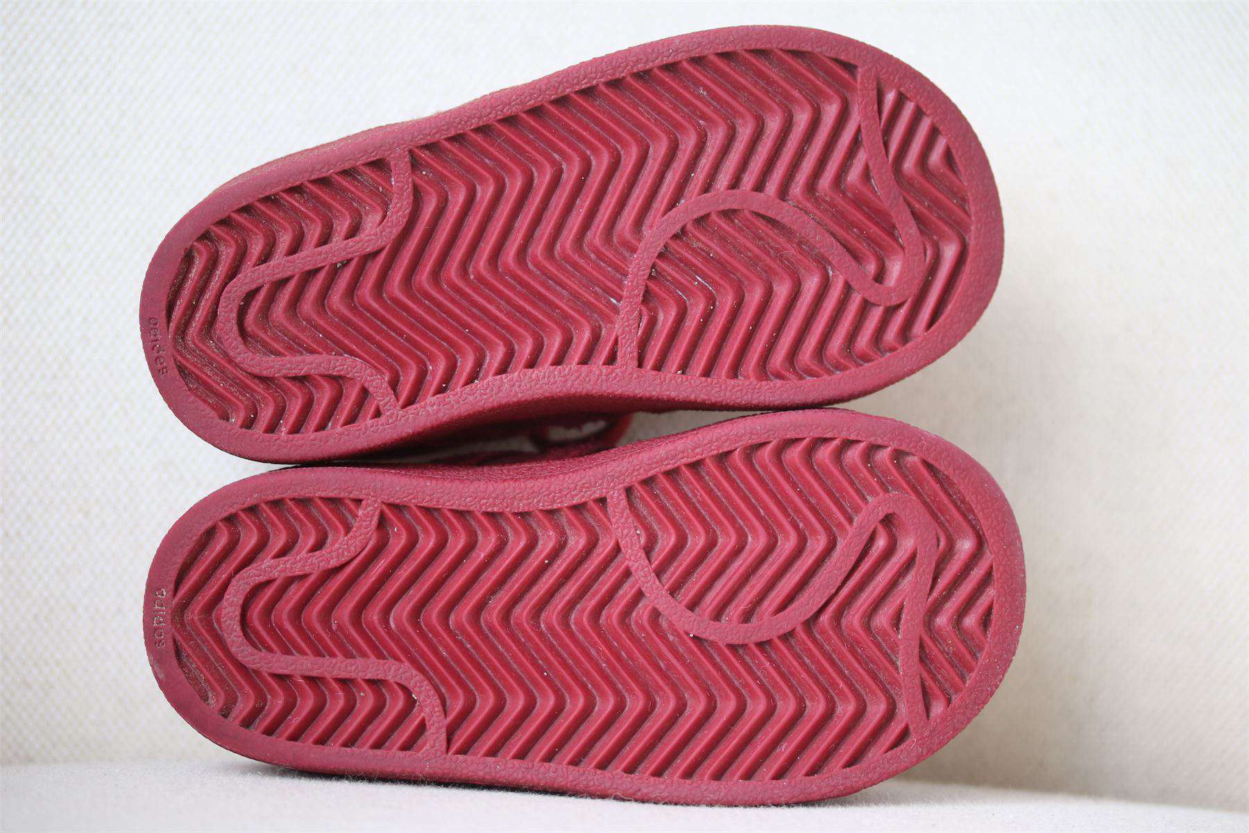 ADIDAS ORIGINALS SUPERSTAR KIDS RED SUEDE TRAINERS EU 23 UK 6 - Image 4