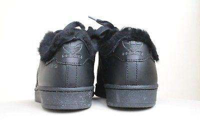 ADIDAS ORIGINALS SUPERSTARS BLACK CUSTOMISED FUR LINED TRAINERS SNEAKERS UK 5 - Image 5