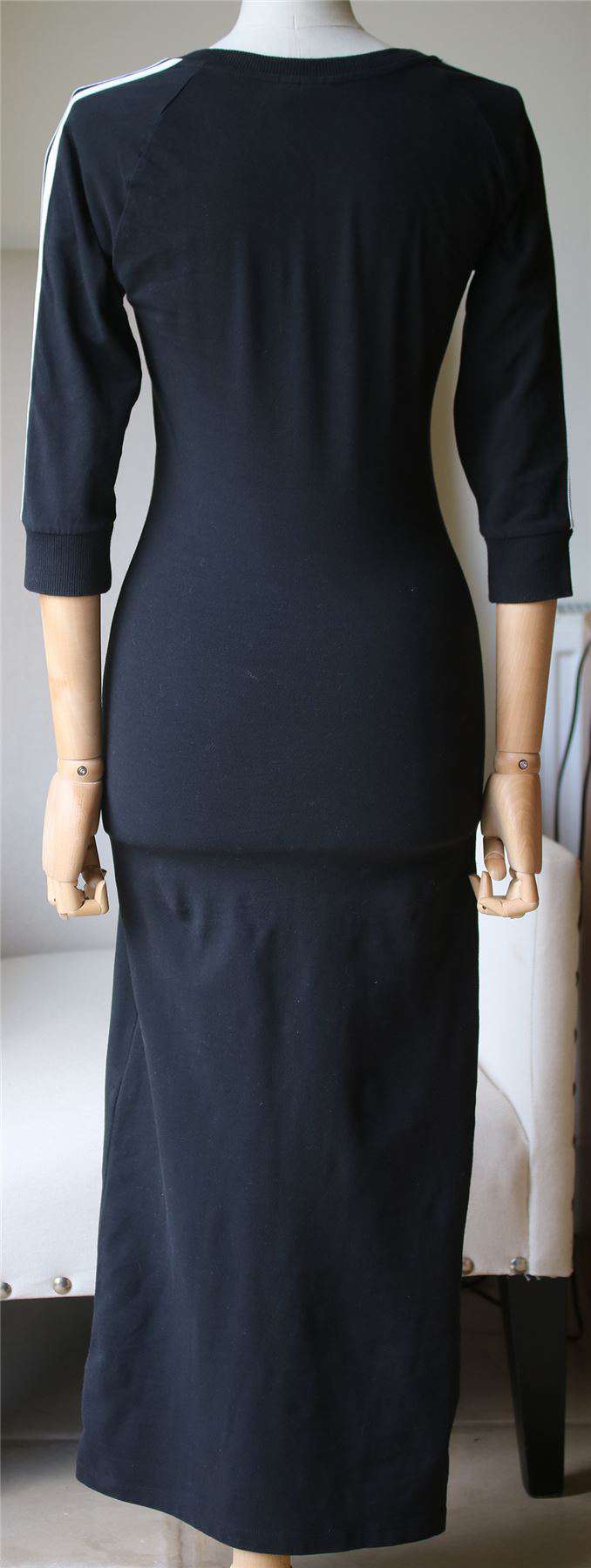 ADIDAS ORIGINALS THREE STRIPE MAXI DRESS UK 10 - Image 4
