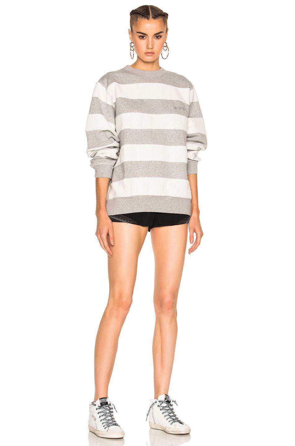 ADIDAS ORIGINALS X ALEXANDER WANG STRIPED SWEATSHIRT XS - Image 3