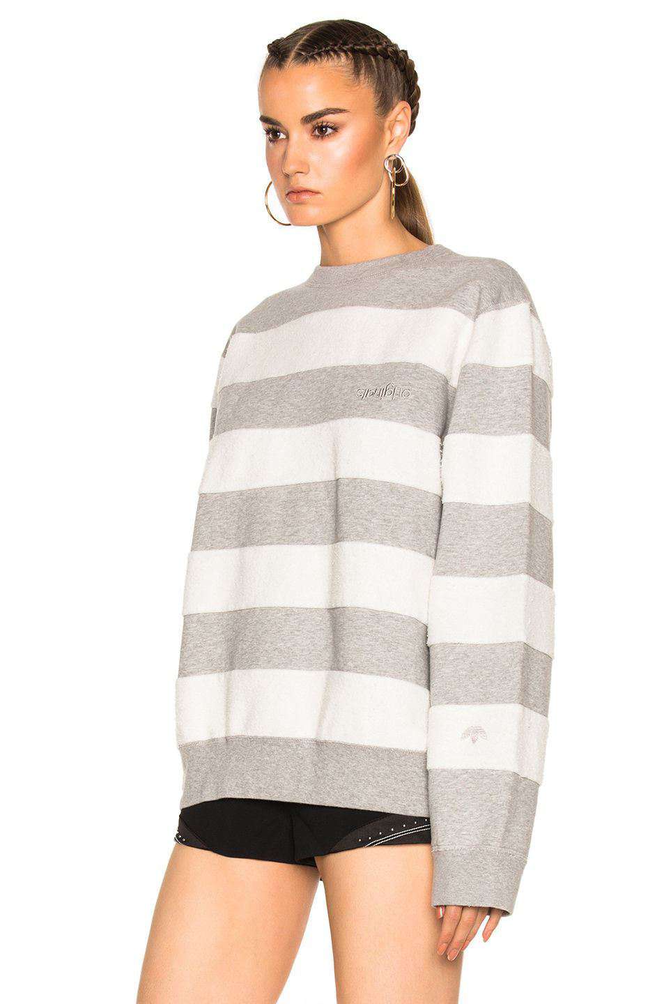 ADIDAS ORIGINALS X ALEXANDER WANG STRIPED SWEATSHIRT XS - Image 4