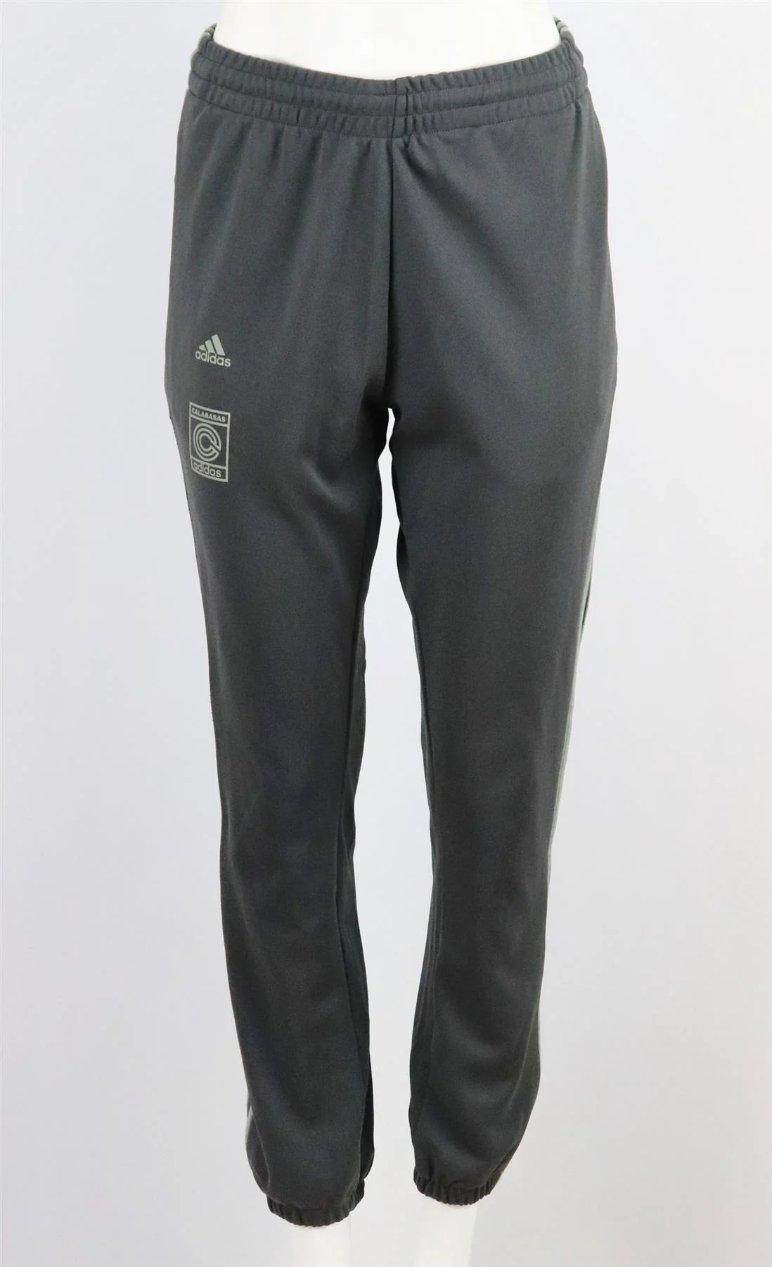 ADIDAS ORIGINALS + YEEZY CALABASAS STRIPED SATIN JERSEY TRACK PANTS SMALL - Image 2