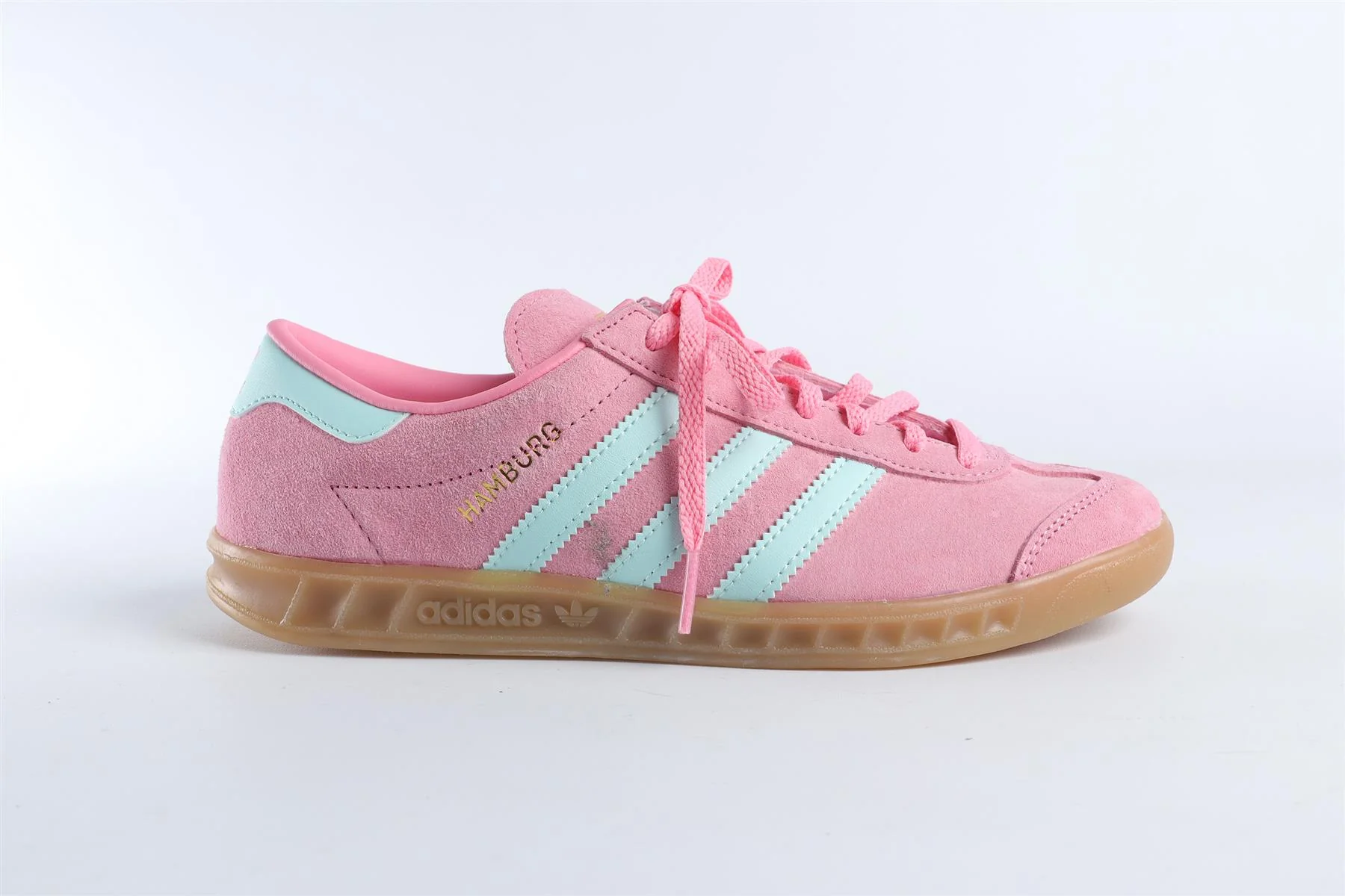 ADIDAS PINK HAMBURG 'BLISS PINK SEMI FLASH AQUA' SNEAKERS EU 38 UK 5 US 6.5 - Image 2