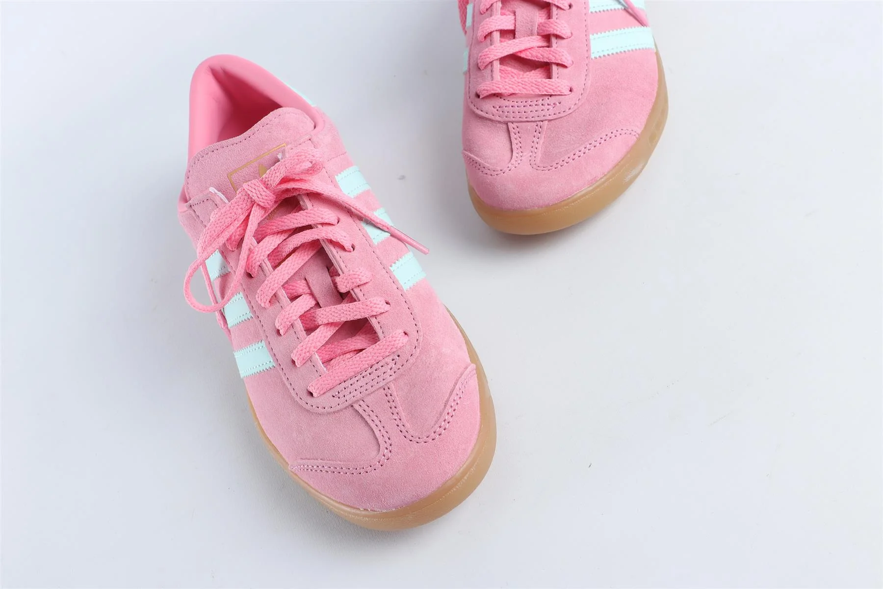 ADIDAS PINK HAMBURG 'BLISS PINK SEMI FLASH AQUA' SNEAKERS EU 38 UK 5 US 6.5 - Image 4