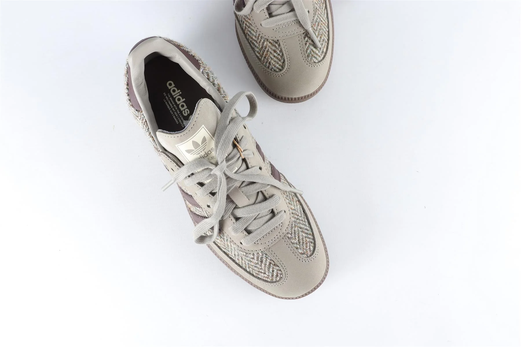 ADIDAS TAUPE SAMBA TWEED PACK WONDER BEIGE SNEAKERS EU 38.5 UK 5.5 US 8.5 - Image 4