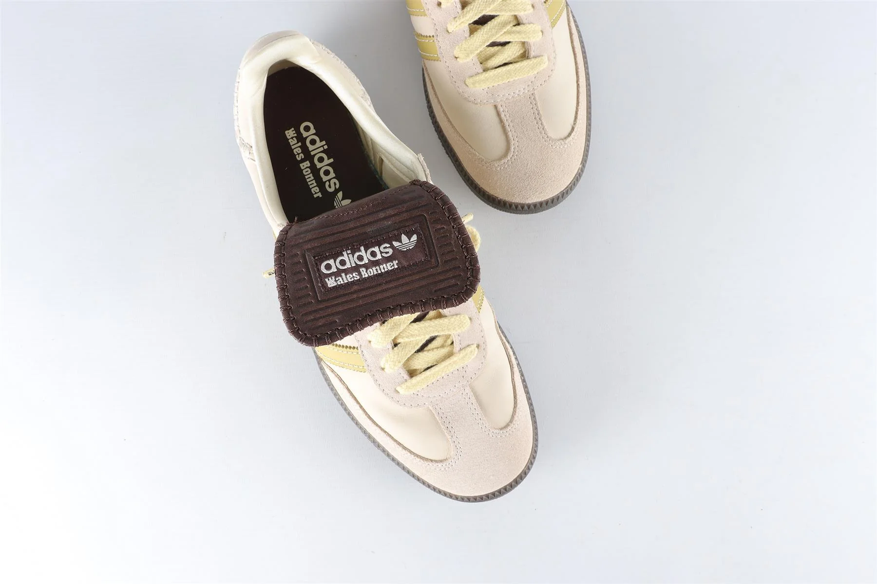 ADIDAS + WALES BONNER BEIGE SAMBA CREAM YELLOW SNEAKERS EU 40 UK 6.5 US 7 - Image 4