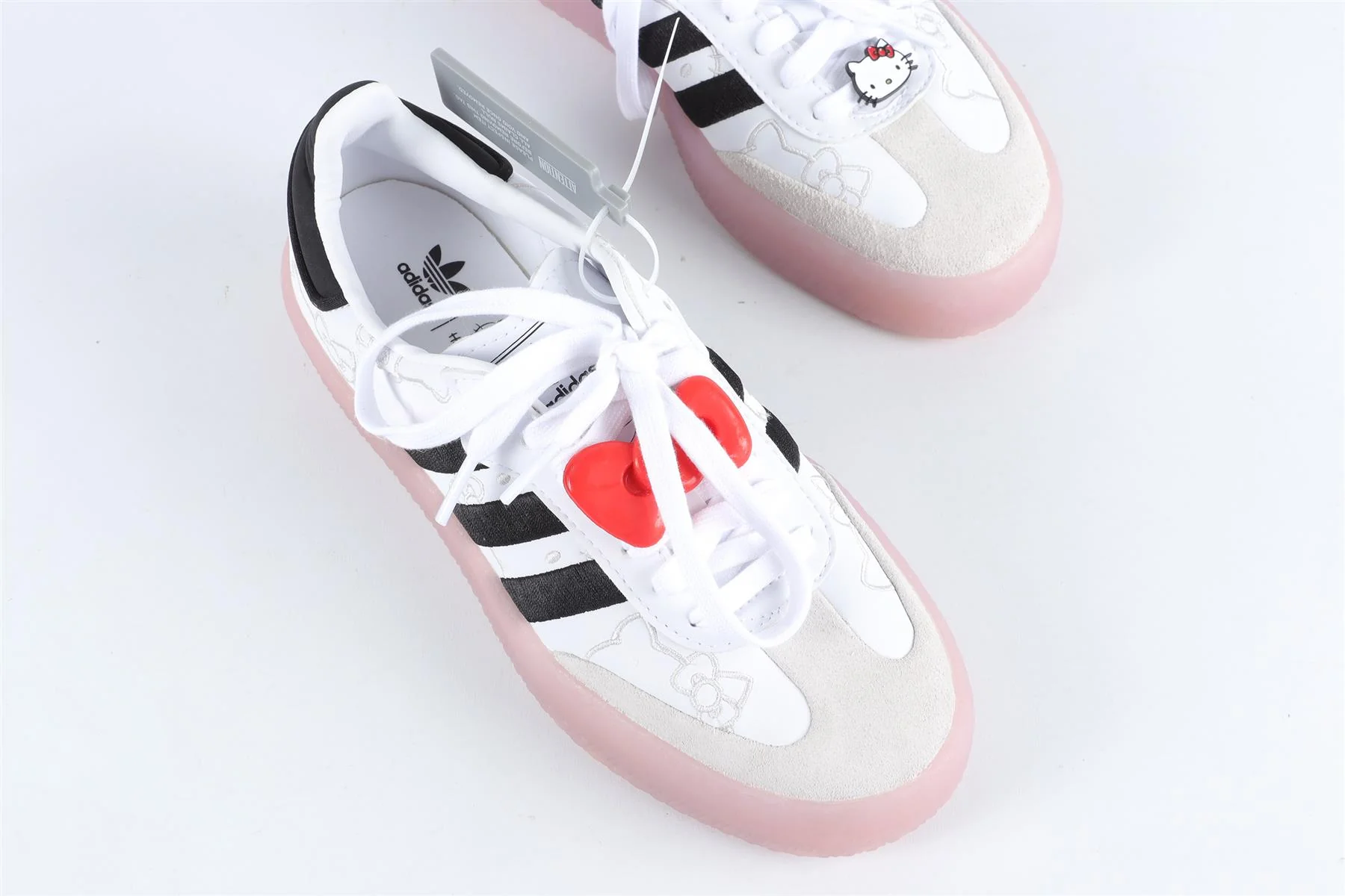 ADIDAS WHITE LEATHER TRAINERS UK 4.5 EU 37.5 US 6 - Image 4