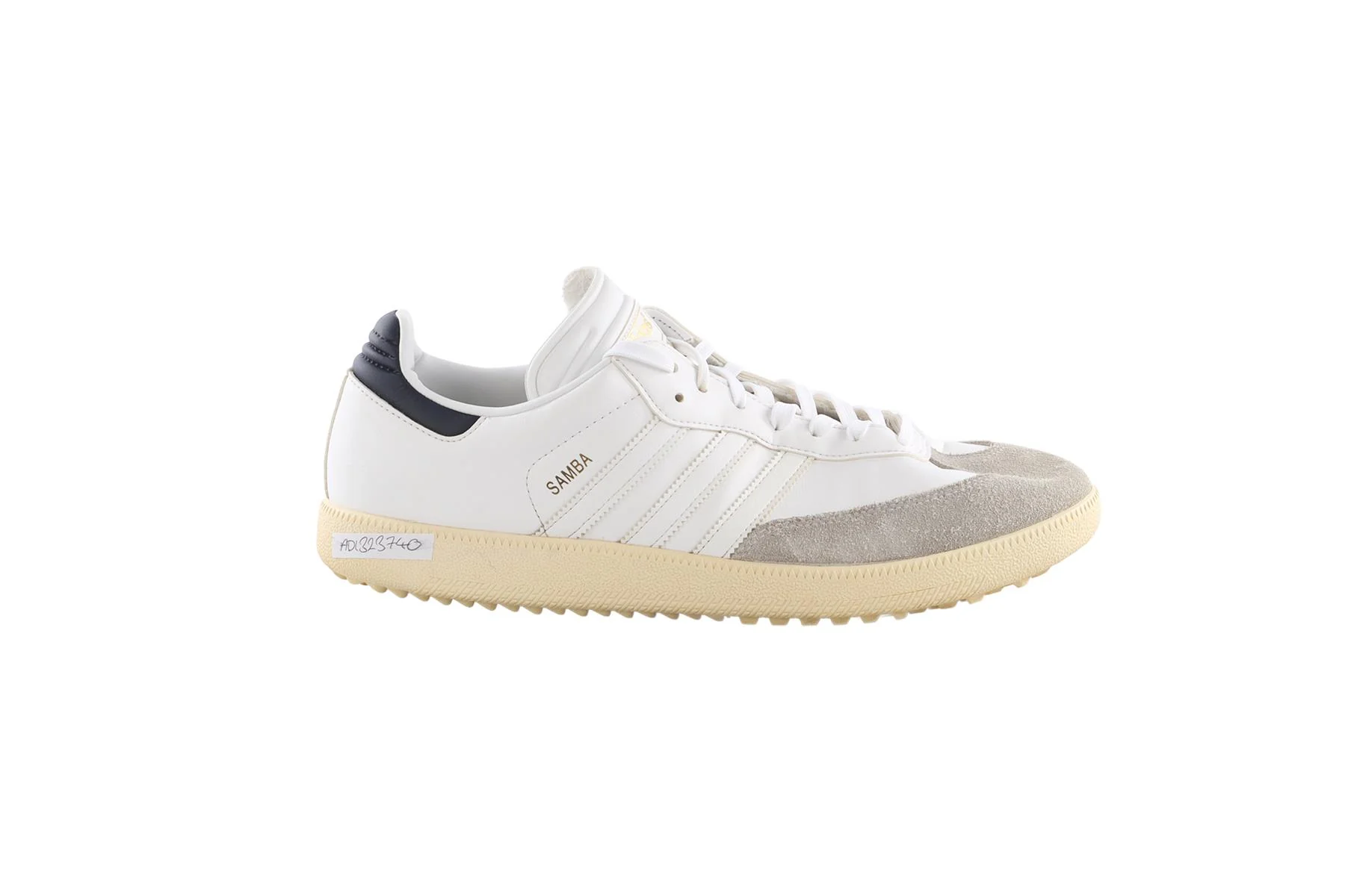 ADIDAS WHITE MEN'S SAMBA WHITE COLLEGIATE NAVY GOLF SHOES EU 48 UK 12.5 US 13 - Image 2