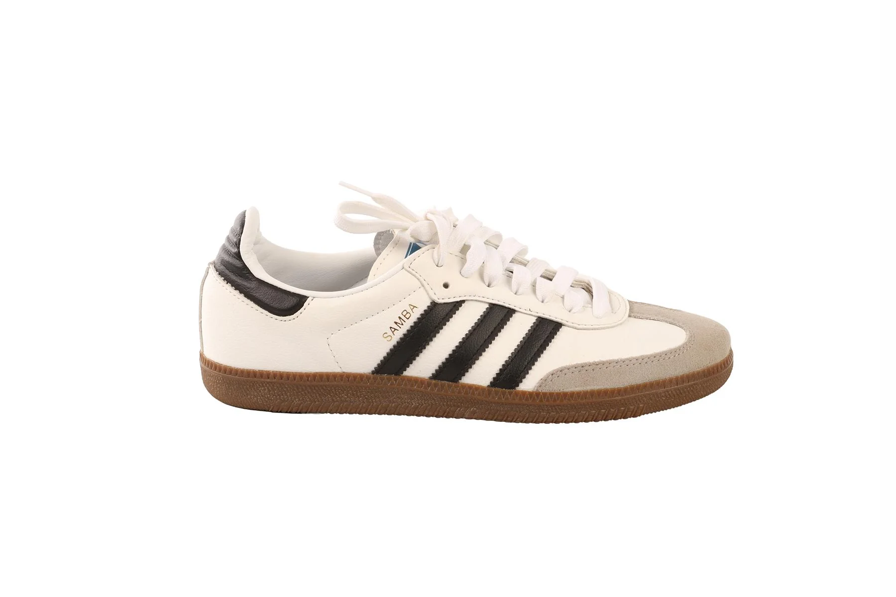ADIDAS WHITE SAMBA VEGAN WHITE GUM SNEAKERS EU 39.5 UK 6 US 6.5 - Image 2