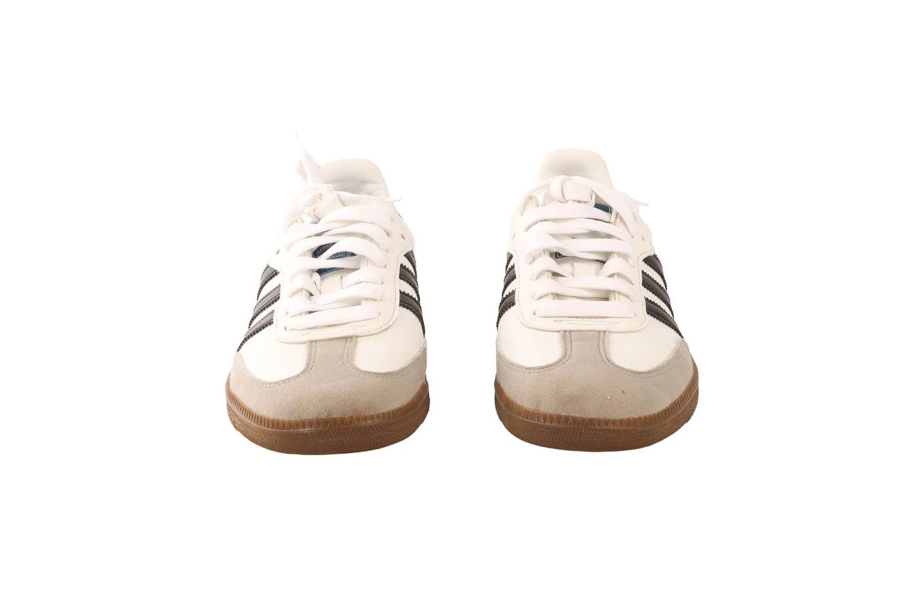 ADIDAS WHITE SAMBA VEGAN WHITE GUM SNEAKERS EU 39.5 UK 6 US 6.5 - Image 3