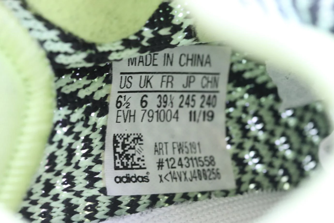 ADIDAS YEEZY BOOST 350 V2 PRIMEKNIT SNEAKERS EU 39 UK 6 US 6.5 - Image 6