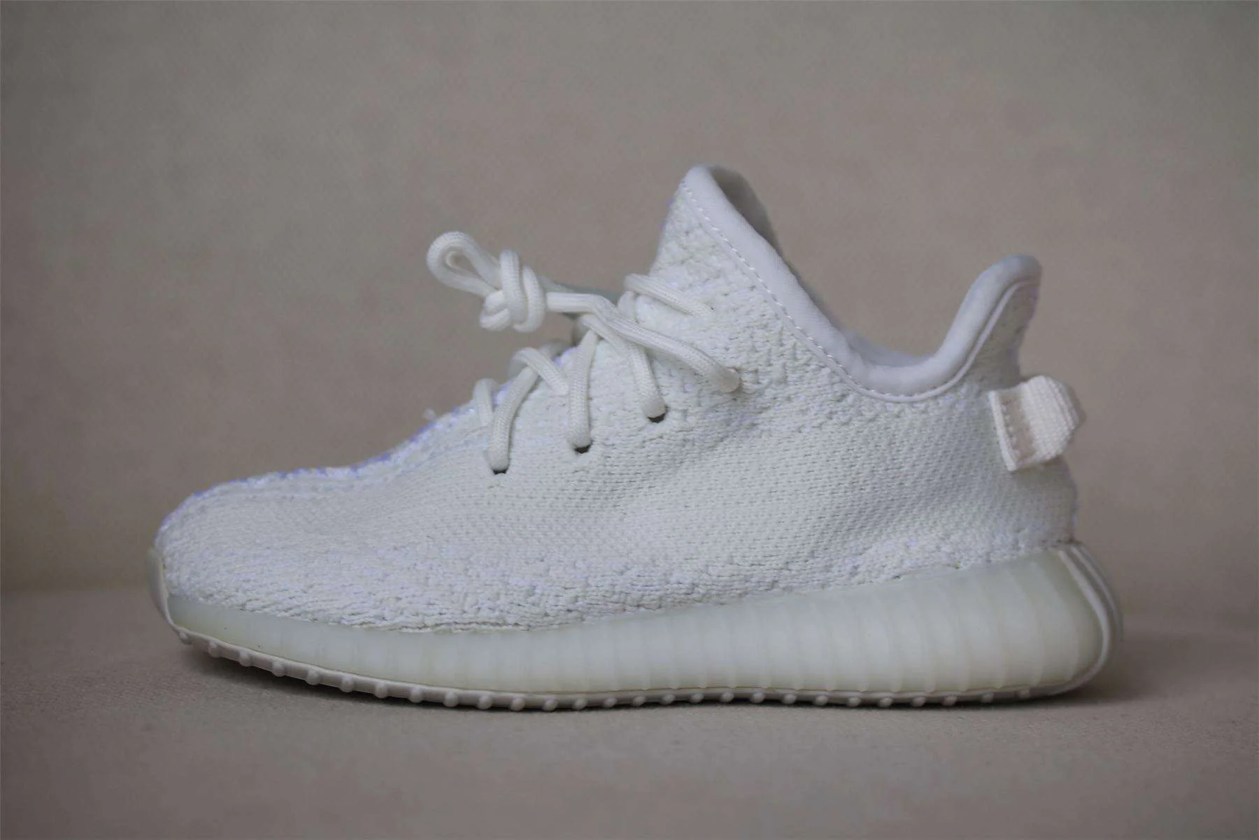 ADIDAS YEEZY KIDS BOOST 350 CREAM WHITE TRAINERS EU 25 UK 7.5 - Image 2