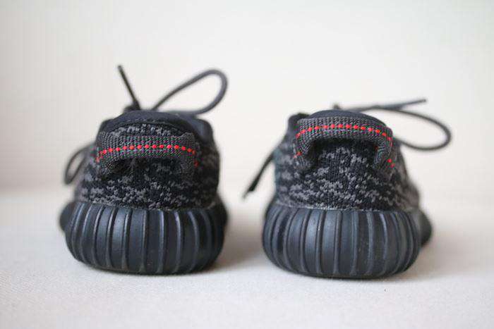 ADIDAS YEEZY KIDS BOOST 350 PIRATE BLACK TRAINERS EU 23.5 UK 6.5 - Image 3