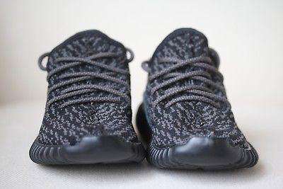 ADIDAS YEEZY KIDS BOOST 350 PIRATE BLACK TRAINERS EU 27 UK 9.5K - Image 2