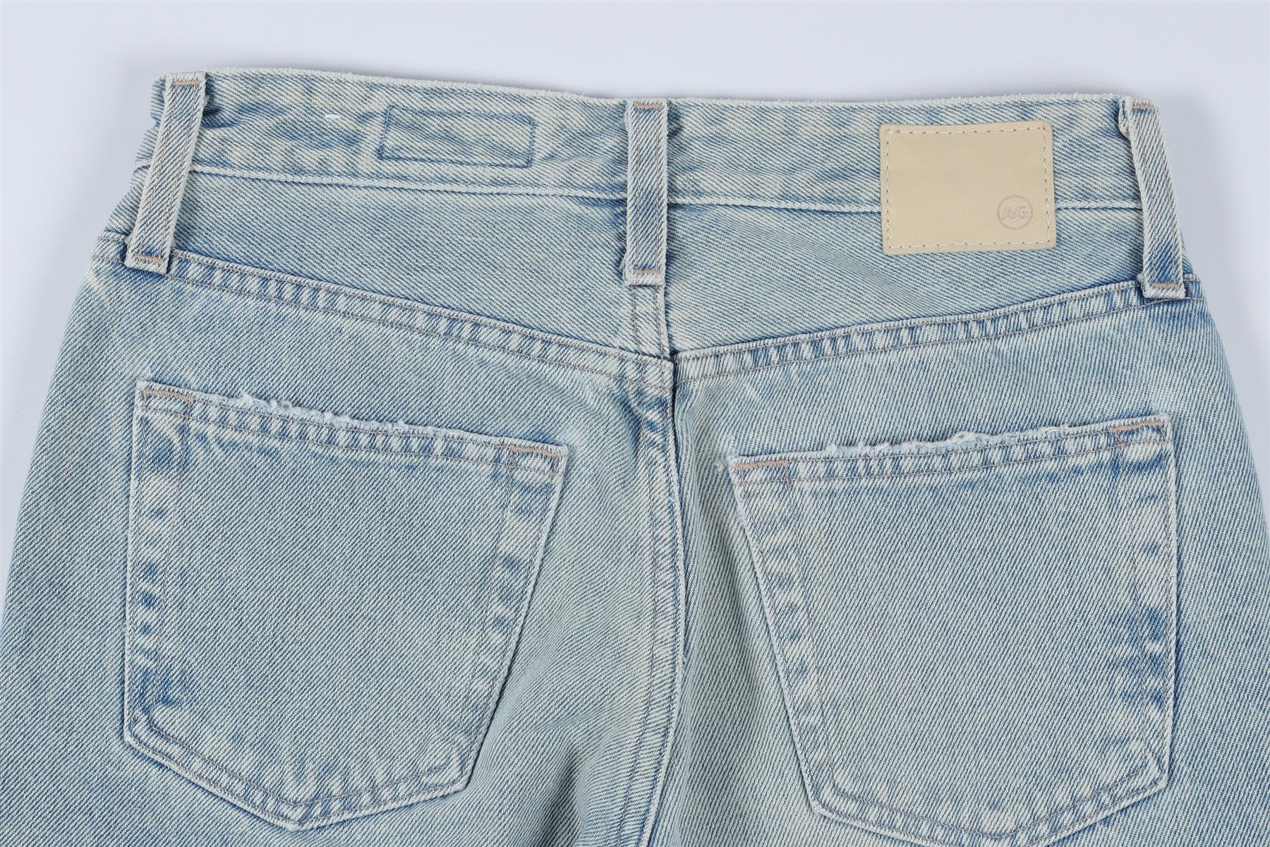 ADRIANO GOLDSCHMIED BLUE HIGH RISE STRAIGHT LEG JEANS W23 UK 4 - Image 5