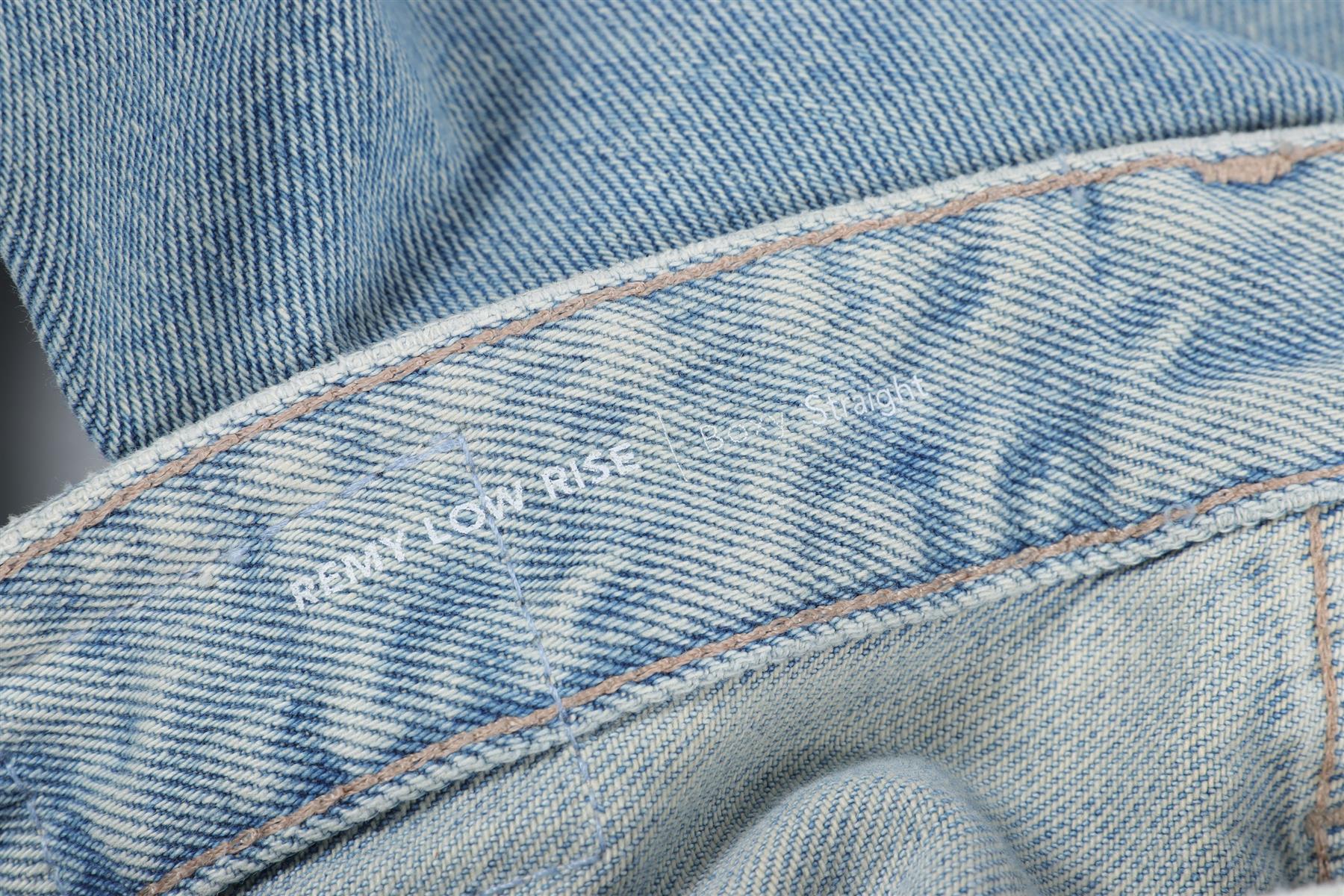 ADRIANO GOLDSCHMIED BLUE HIGH RISE STRAIGHT LEG JEANS W23 UK 4 - Image 6