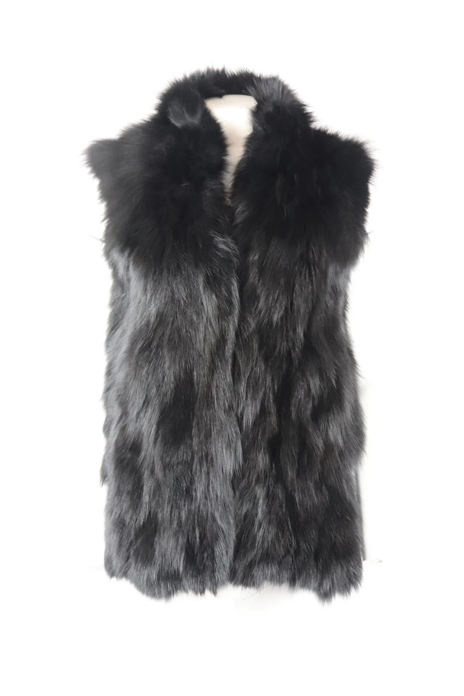 ADRIENNE LANDAU RABBIT AND FOX FUR GILET SMALL - Image 2