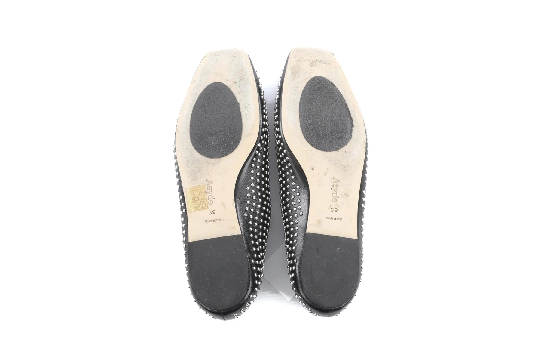 Aeyde Black Leather Ballet Flats EU 39 UK 6 US 9 - Image 6