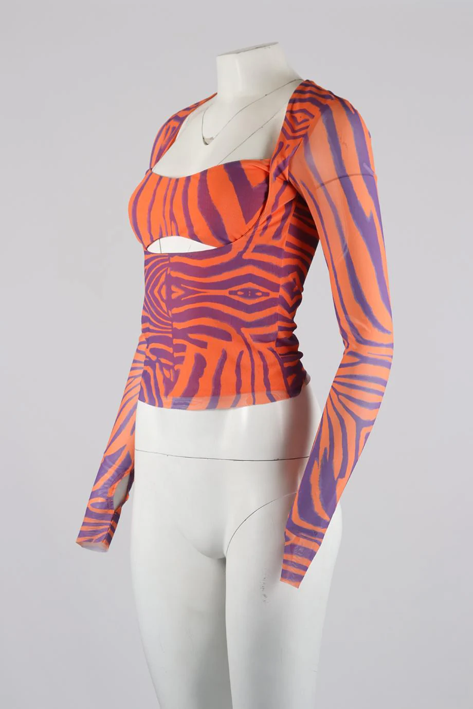 AFRM CUTOUT PRINTED STRETCH MESH TOP SMALL - Image 3