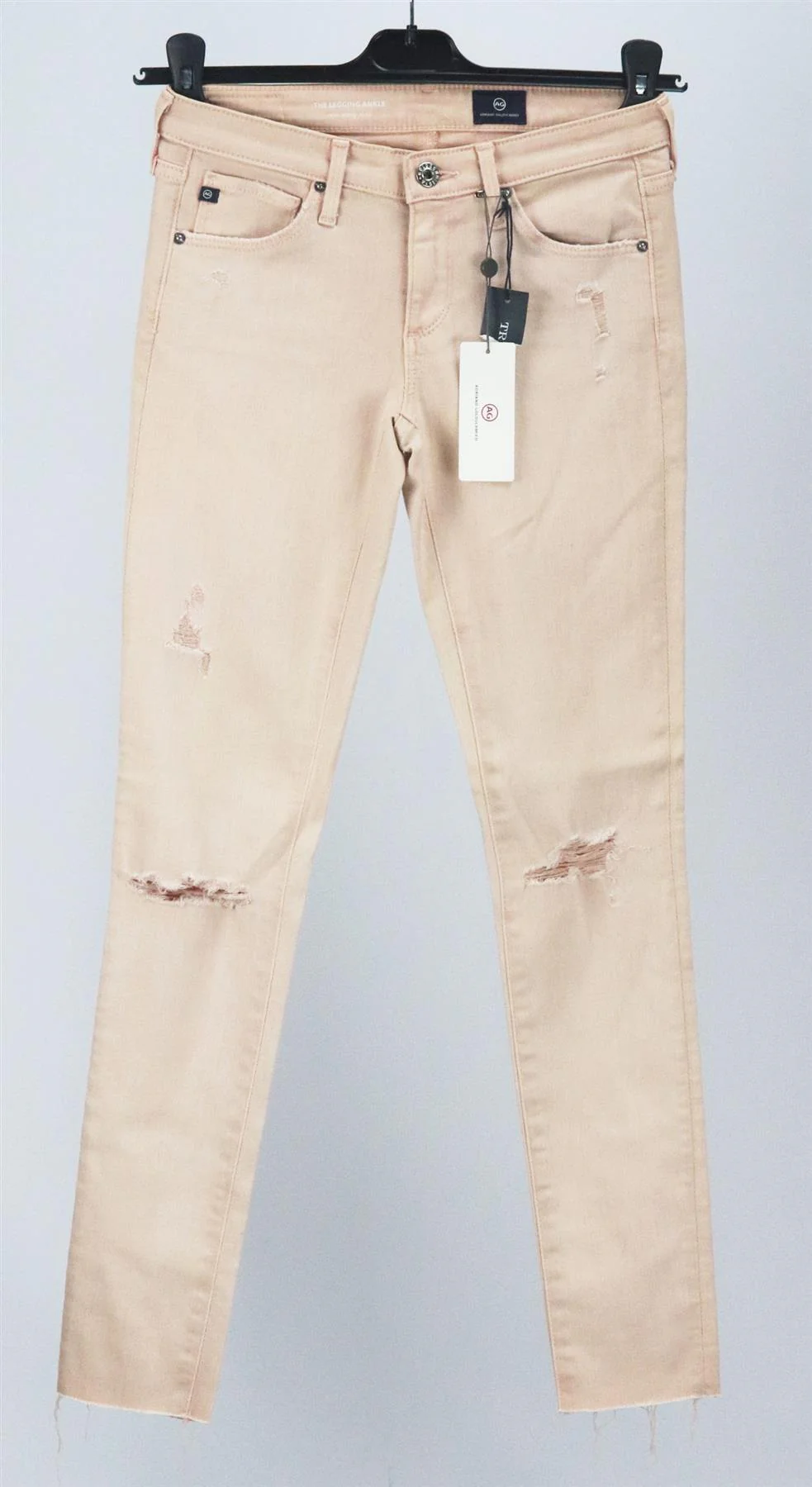 AG ADRIANO GOLDSCHMIED LEGGING ANKLE DISTRESSED MID RISE SKINNY JEANS W24 UK 6 - Image 2