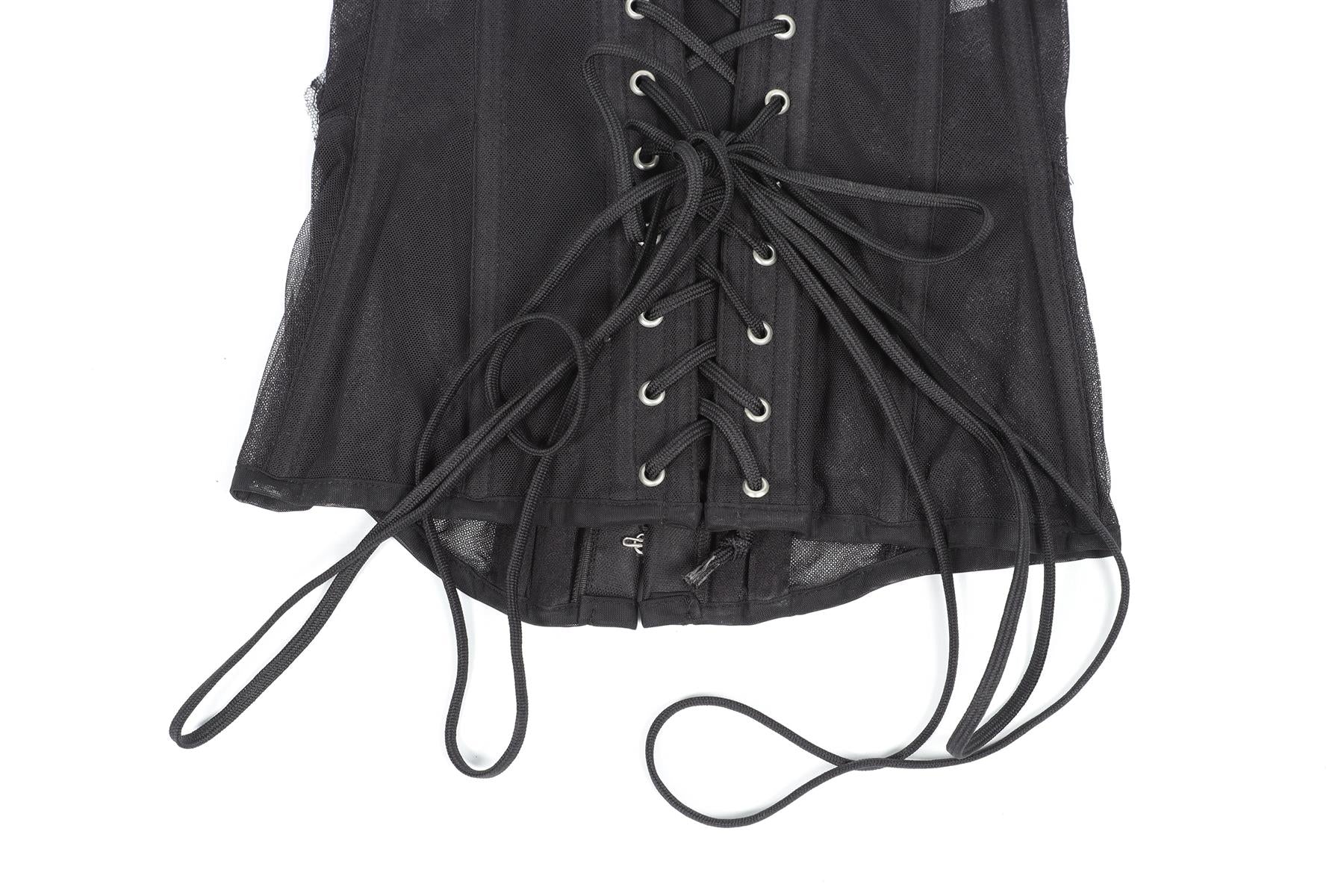 AGENT PROVOCATEUR BLACK MESH CORSET SMALL C-D - Image 6