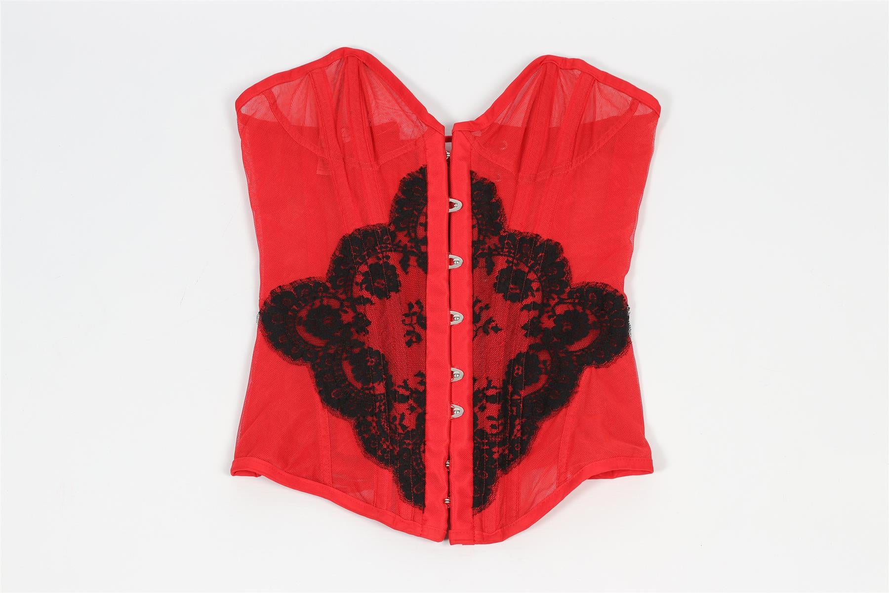 AGENT PROVOCATEUR RED MESH CORSET SMALL A-B - Image 2