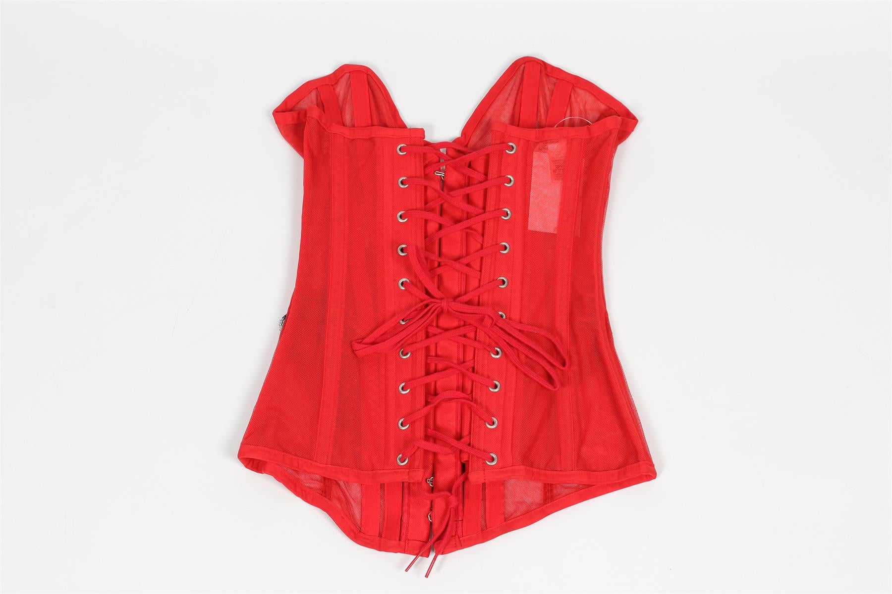 AGENT PROVOCATEUR RED MESH CORSET SMALL A-B - Image 5